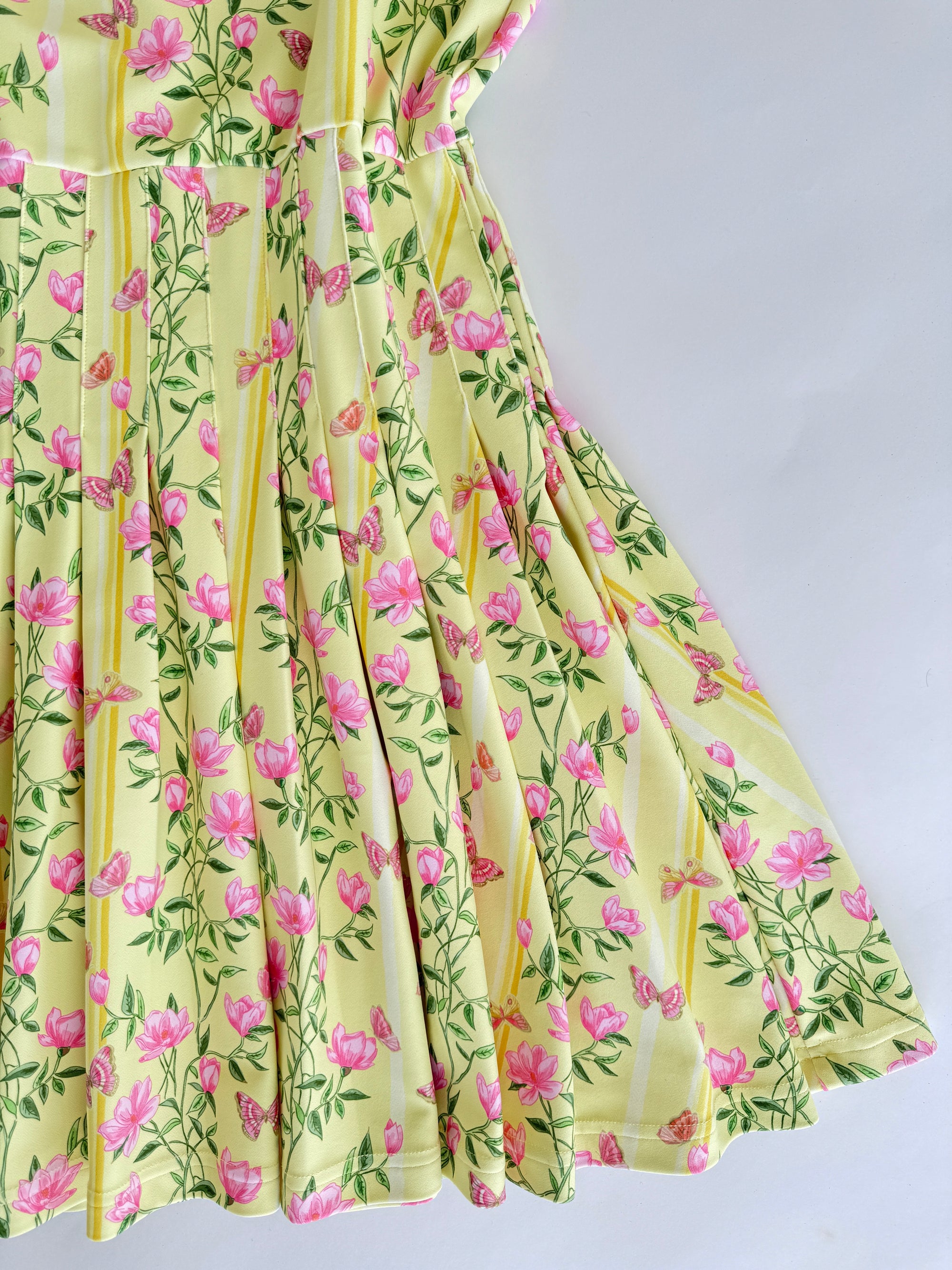 Smith & Quinn Yellow Floral Pleated Mini