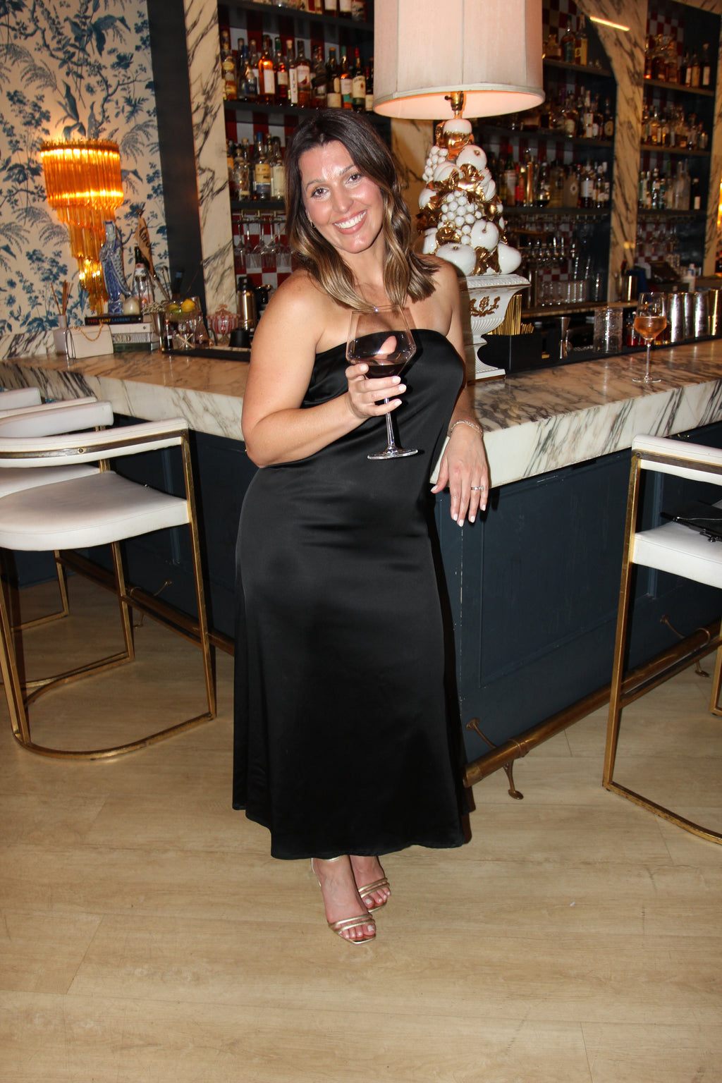 Black Sheri Hill Strapless Maxi