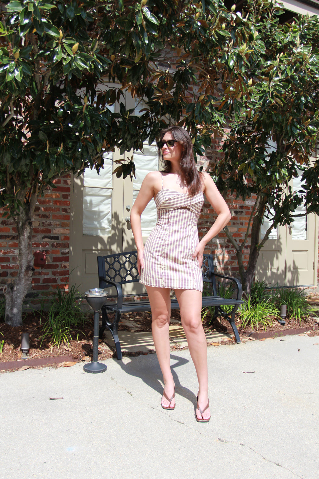 Significant Other Vaila Dress in Mushroom Stripe