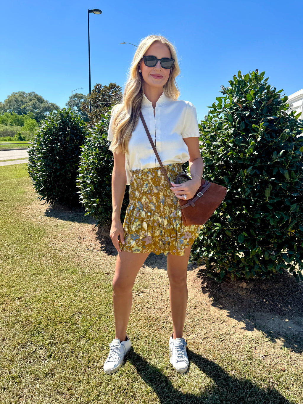 NWT Gold Calista Print Skirt