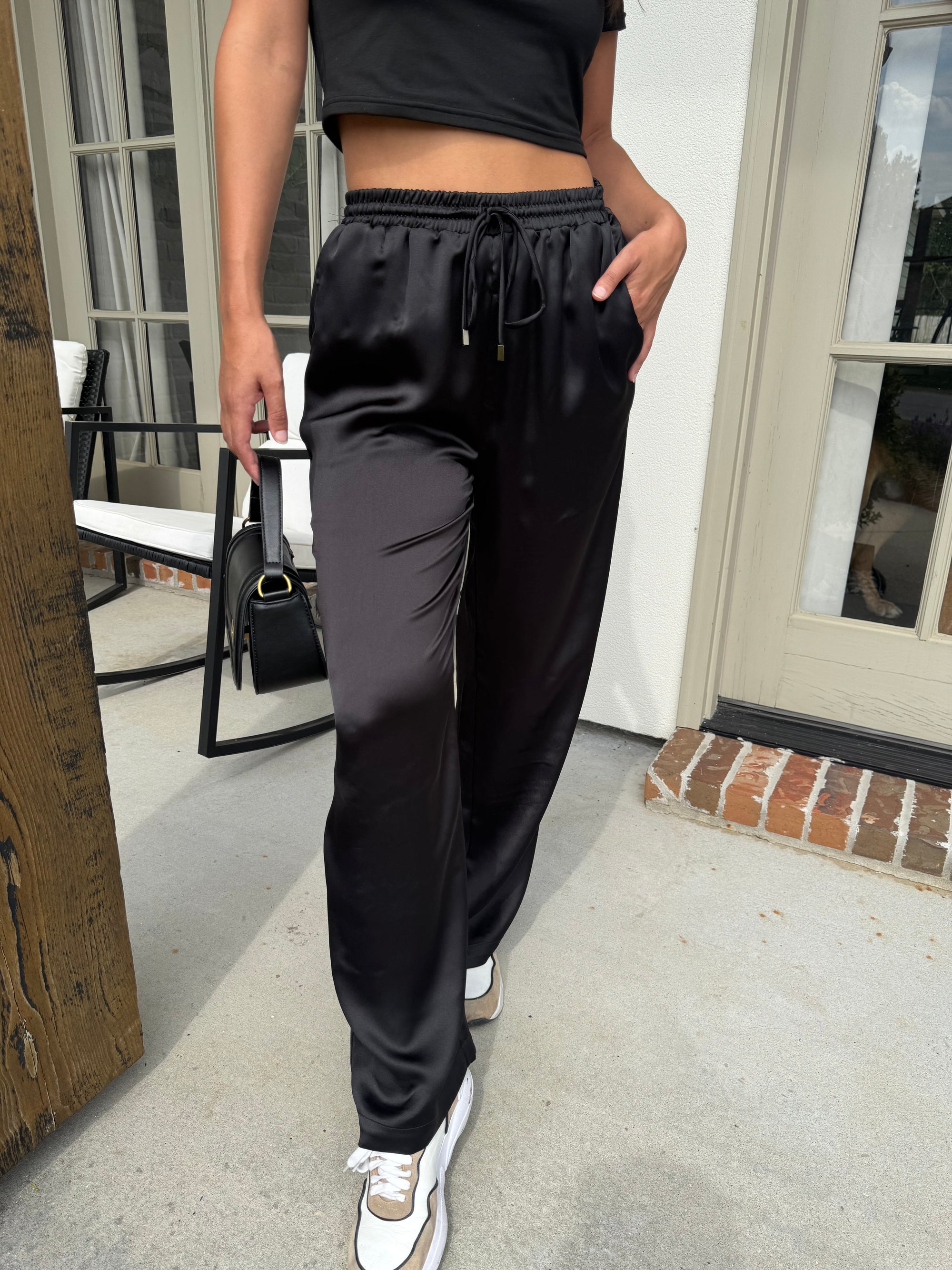 Satin Drawstring Pant