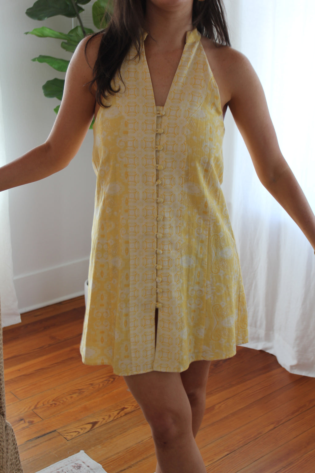 Anna Cate Etta Mini Dress in Lemon