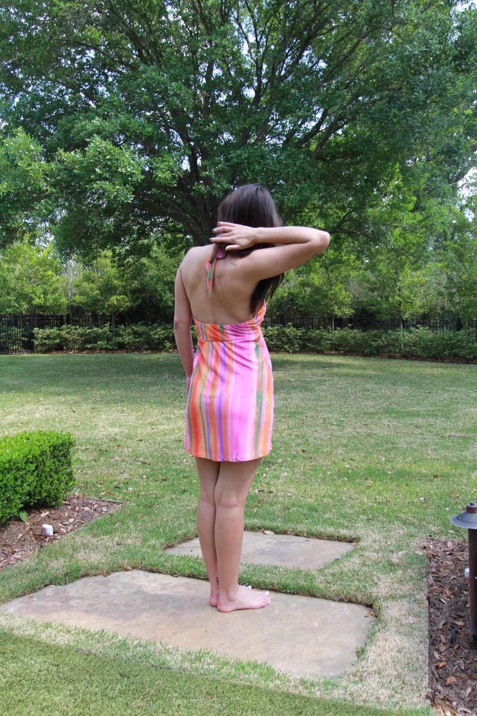 Show Me Your Mumu Zappa Mini Dress in Sunrise Stripe