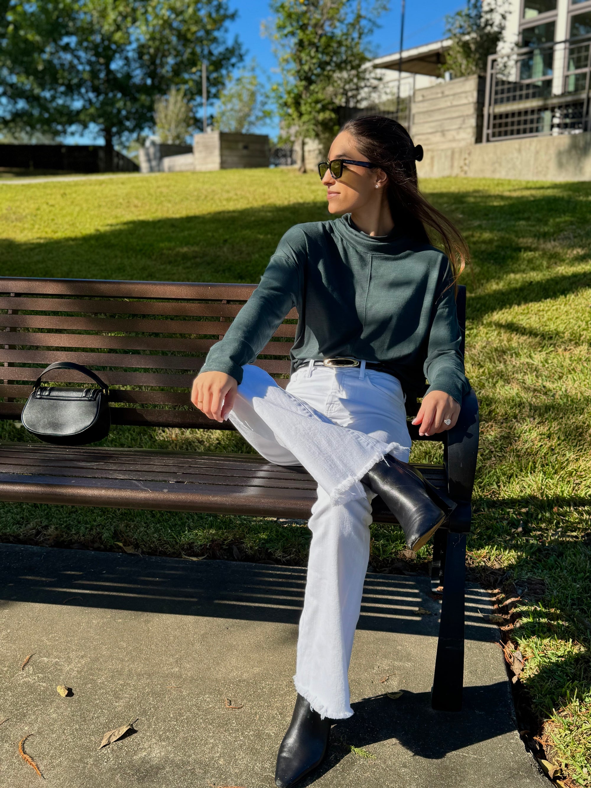 Green Lilla P Mock Neck Long Sleeve