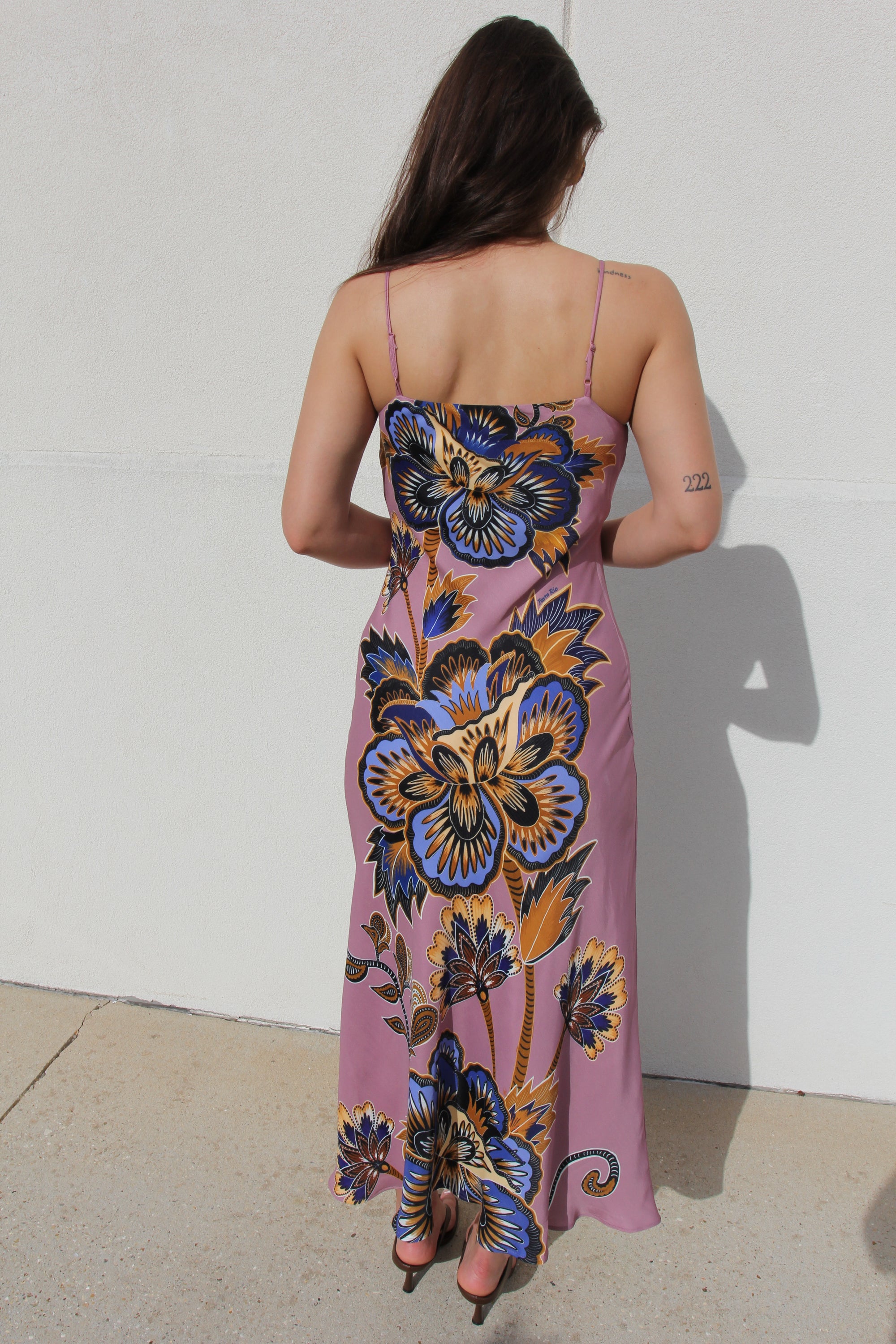Farm Rio Purple Slip Dress