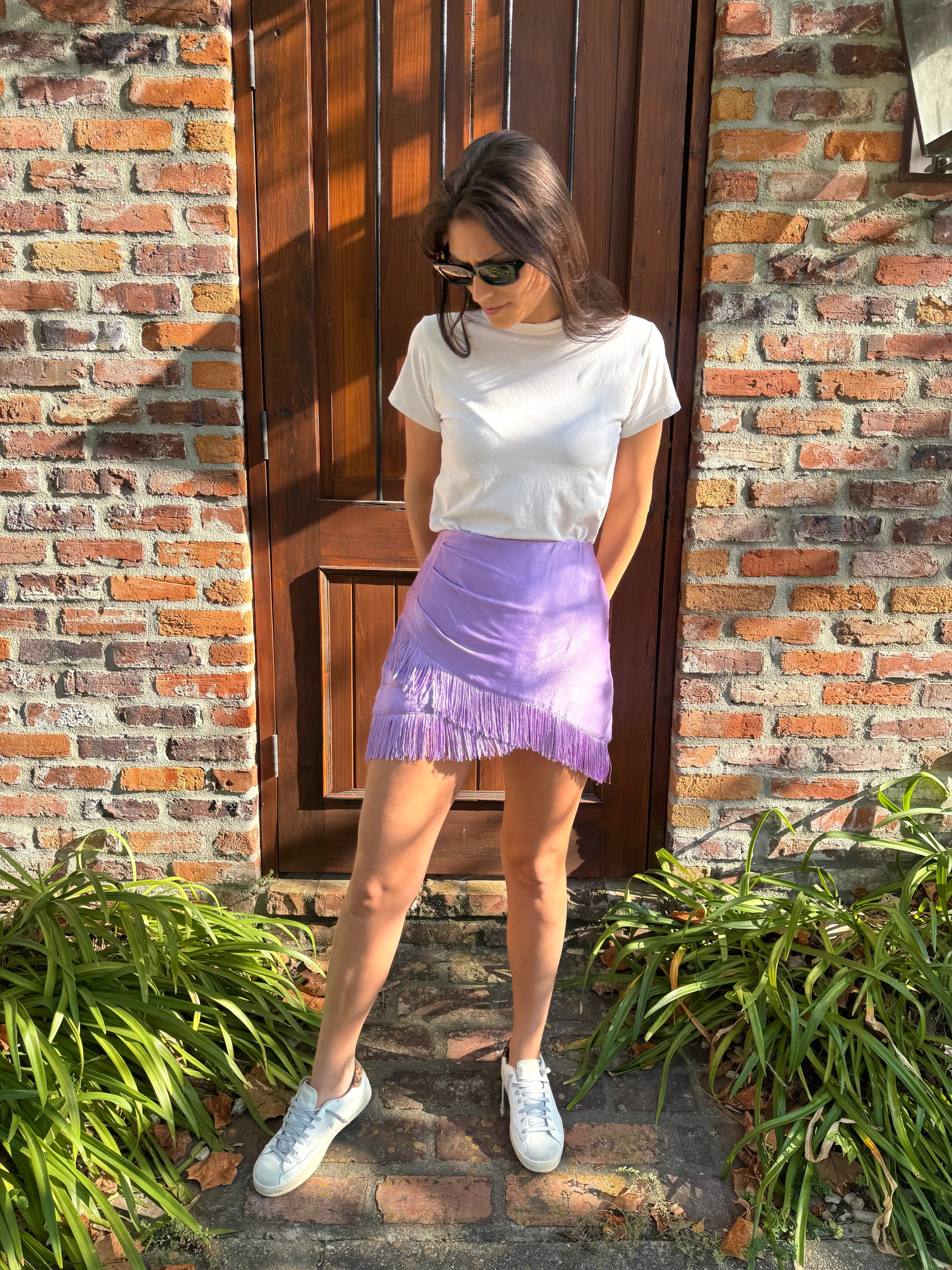 Lavender Fringe Skort