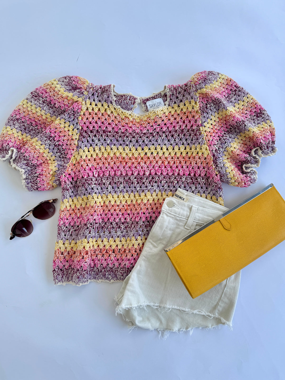 Saylor Reba Crochet Top - Stripe