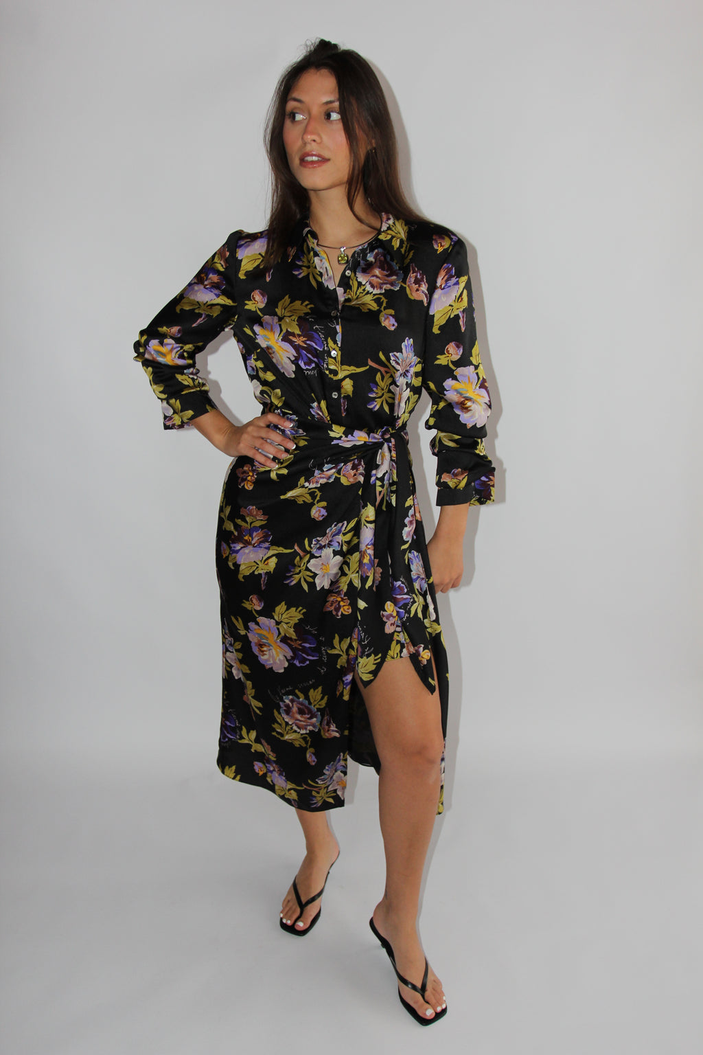 Cinq a Sept Black Floral Dress