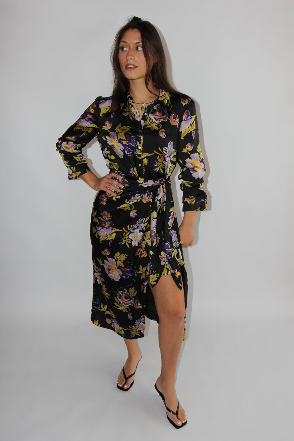 Cinq a Sept Black Floral Dress