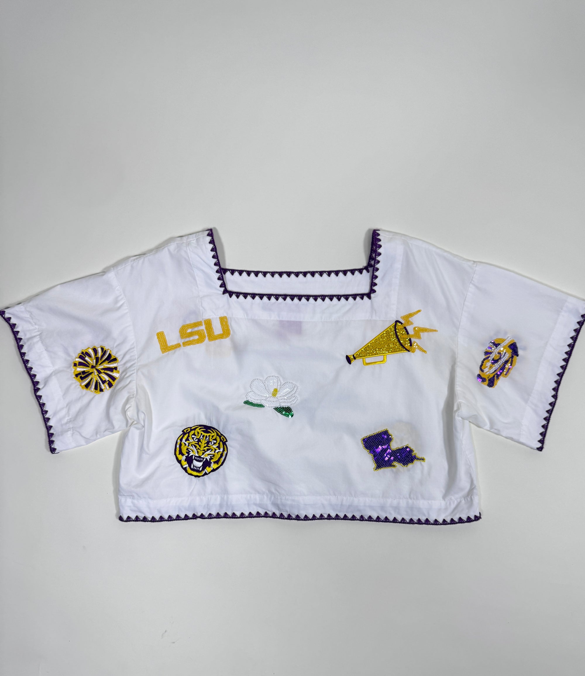 QOS LSU Square Neck Top