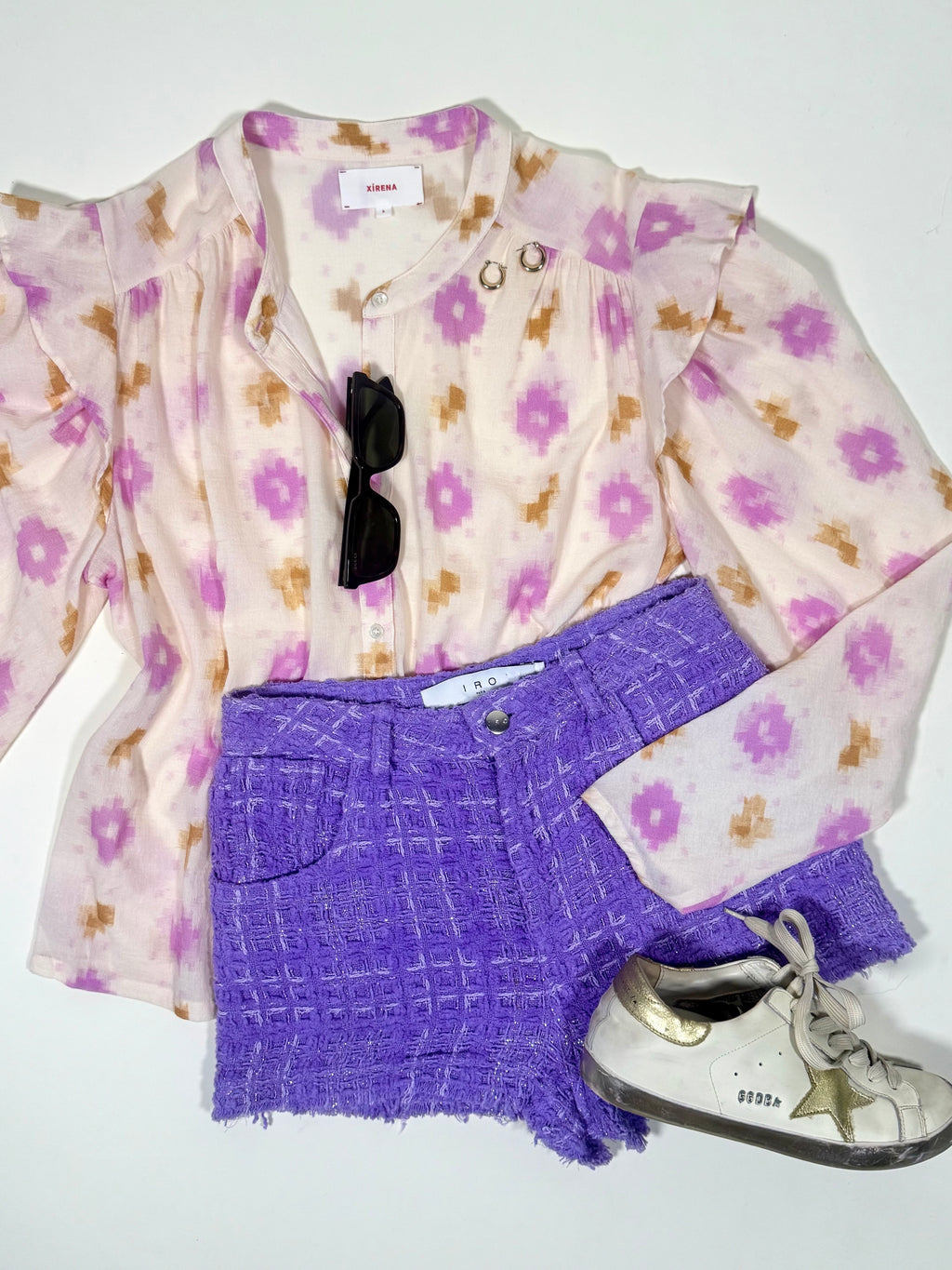 Lottie Purple + Gold Long Sleeve