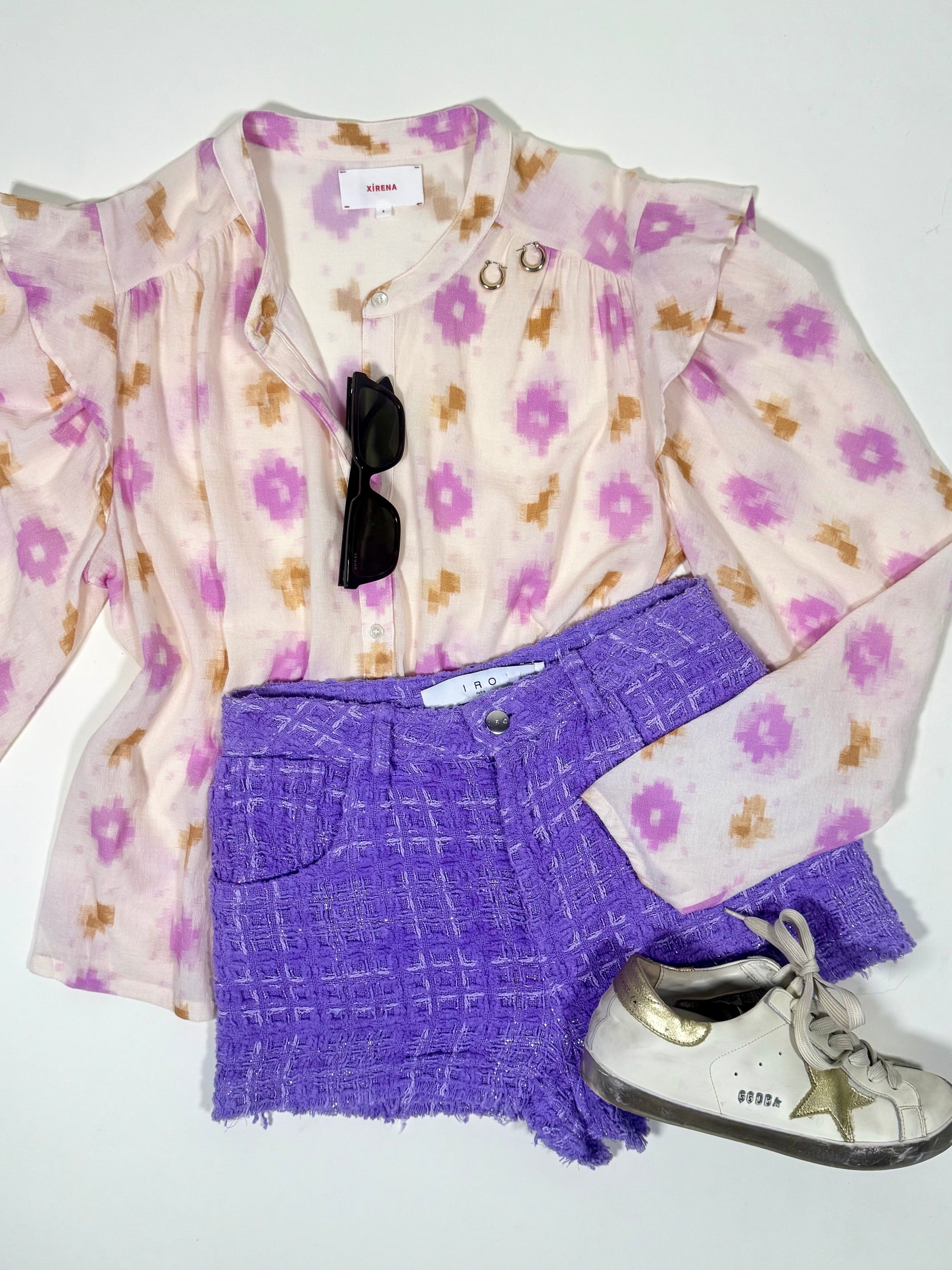 Lottie Purple + Gold Long Sleeve