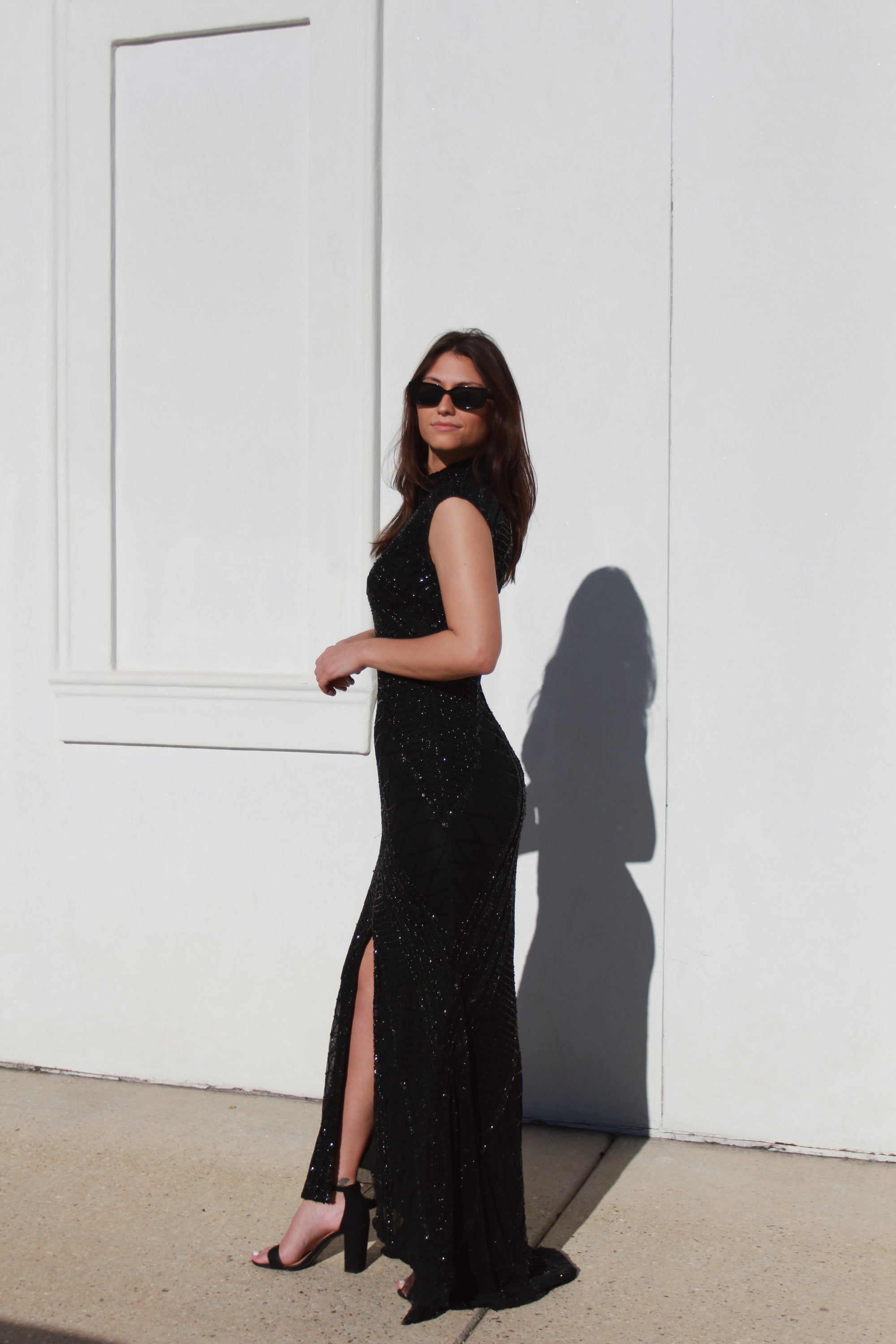 Black Beaded Gown