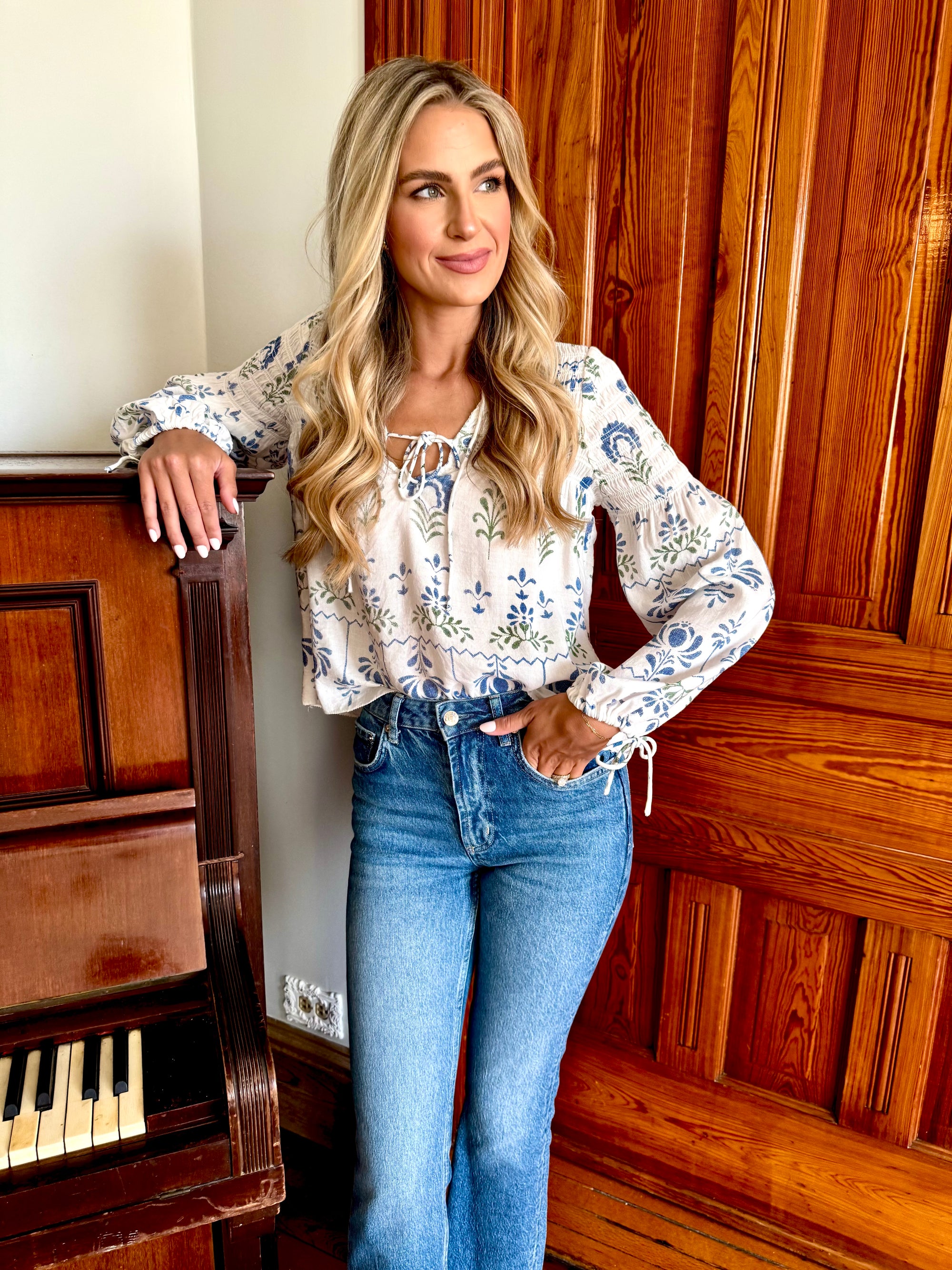 Saylor Embroidered Peasant top