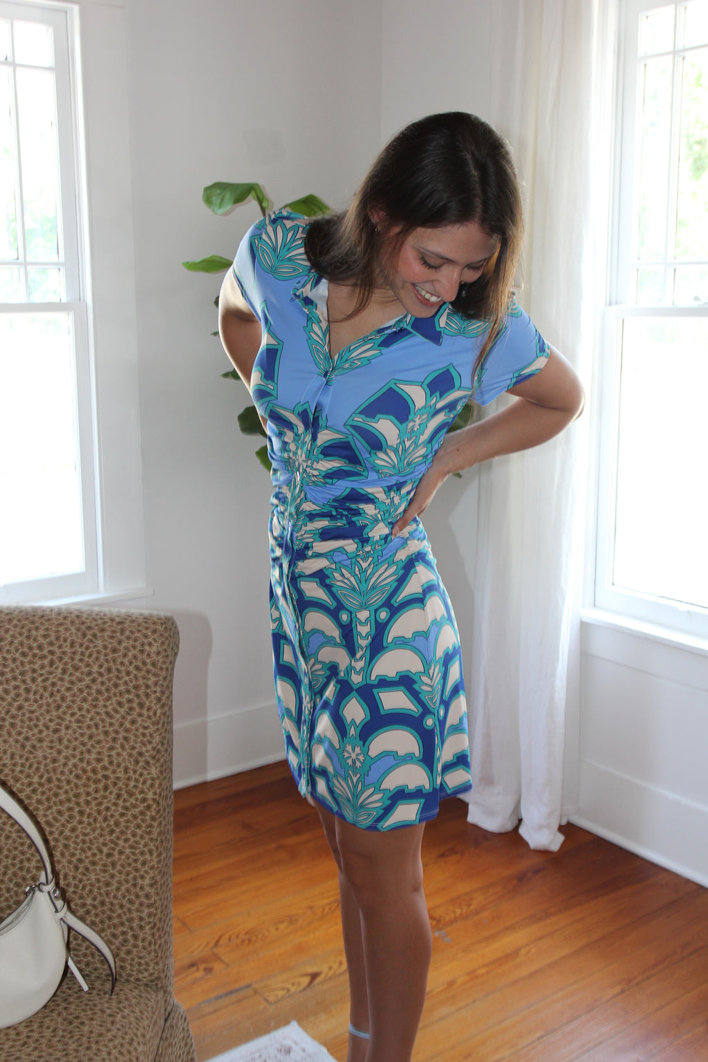 Alden Adair Dayna Dress in Desert Teal