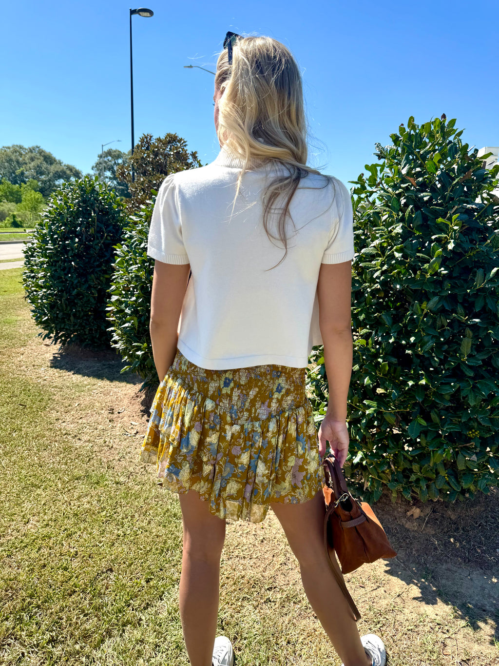 NWT Gold Calista Print Skirt