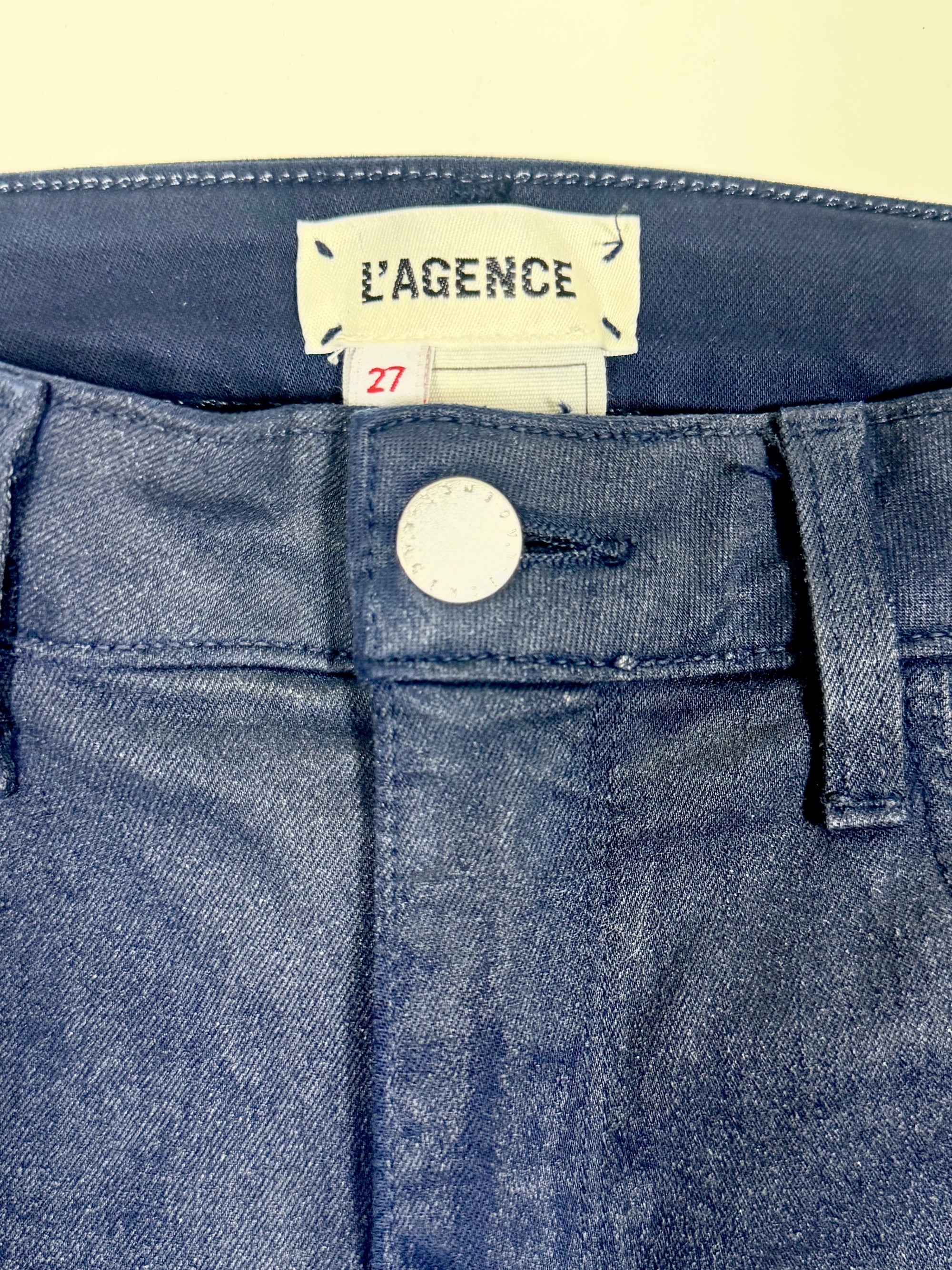 L’Agence Margot Coated Skinny in Navy