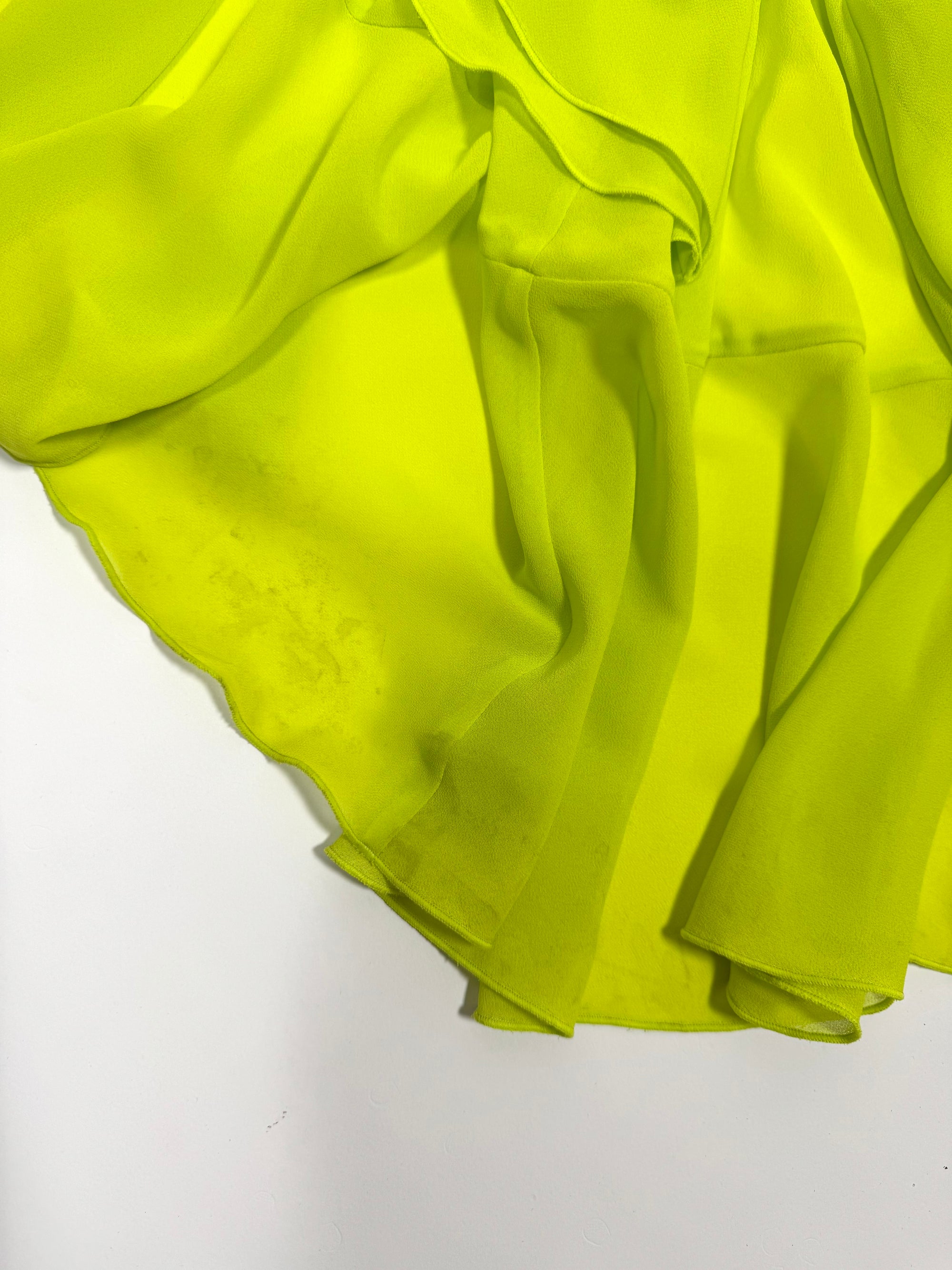 Nehna hi-low dress in Chartreuse