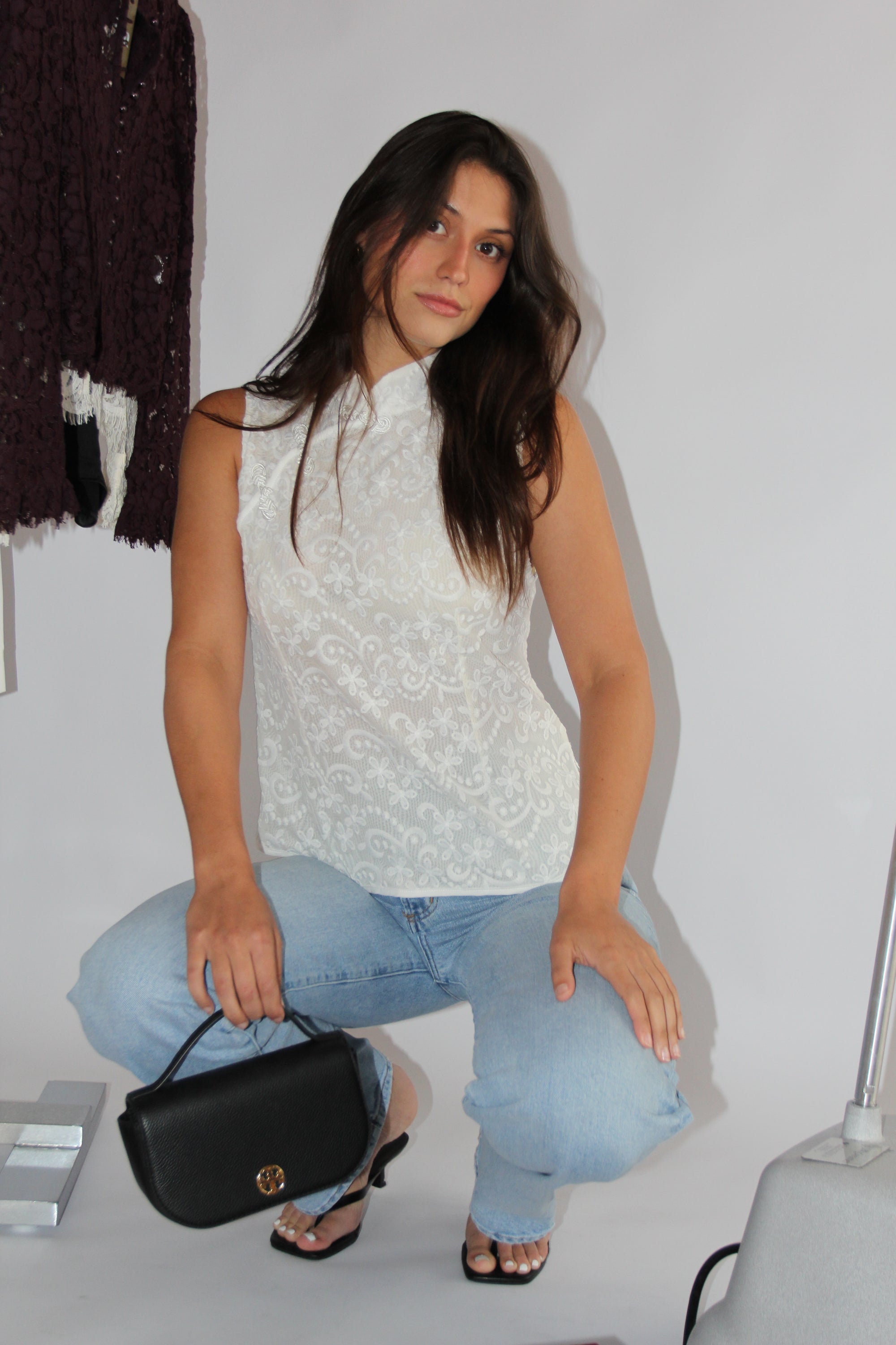 IWN Sleeveless White Top