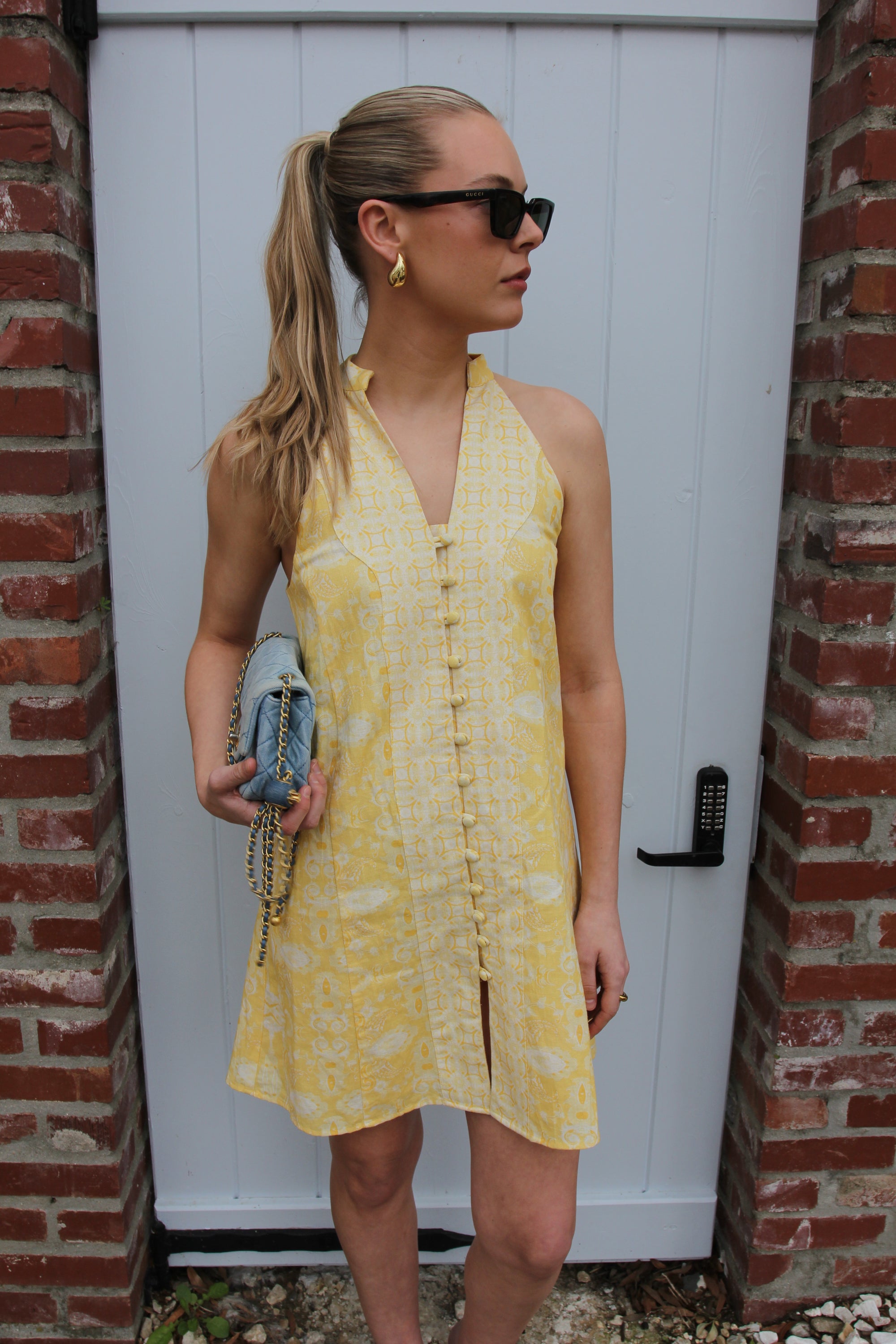 Anna Cate Etta Mini Dress in Lemon