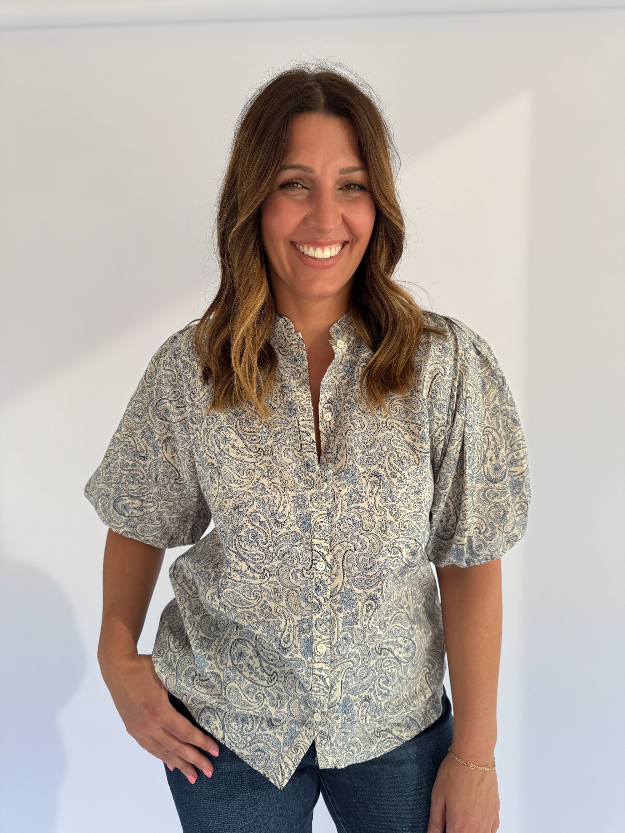 Vanessa Bruno Paisley Print Blouse Tonio | Blue