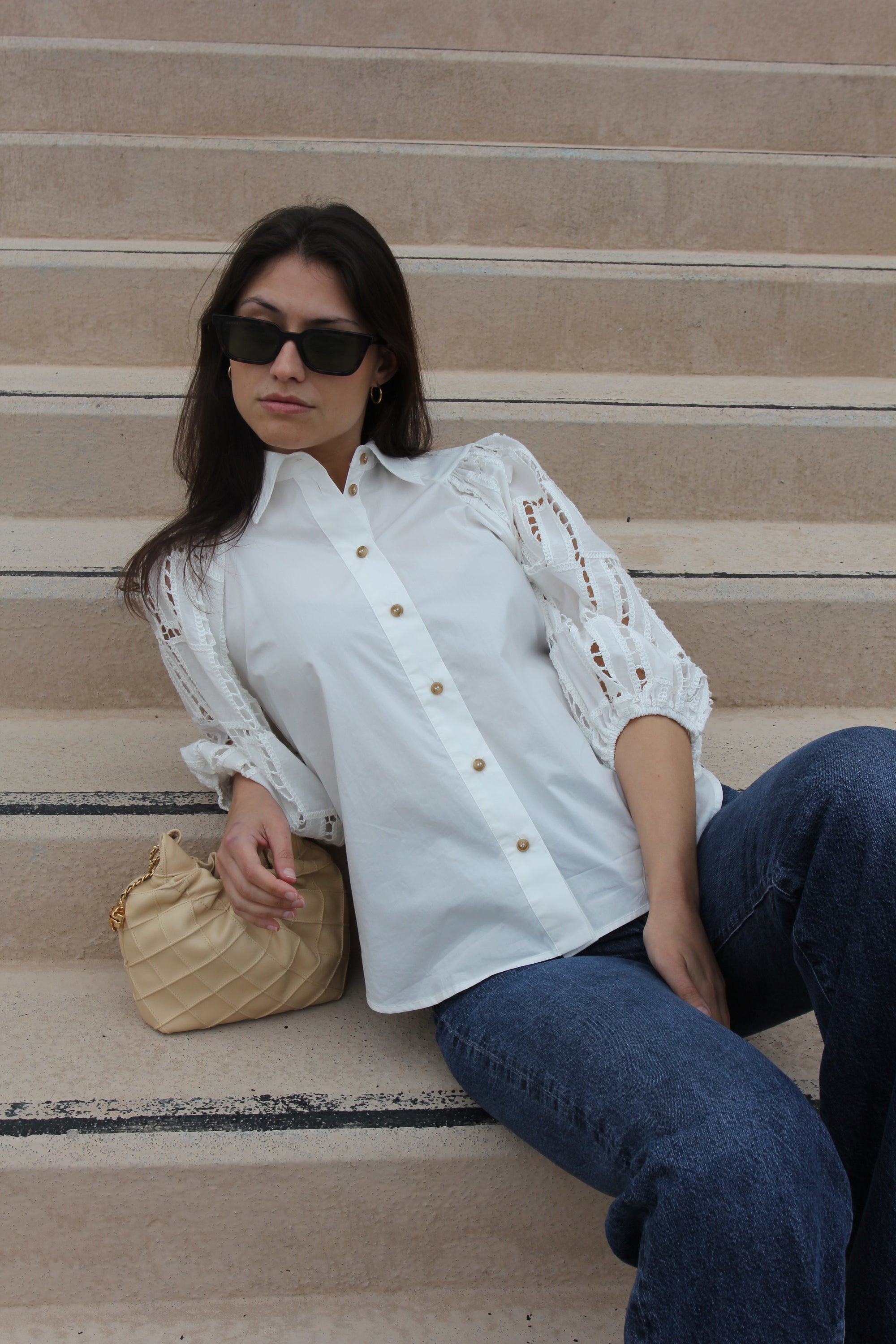 NWT Caballero Mae Ivory Top