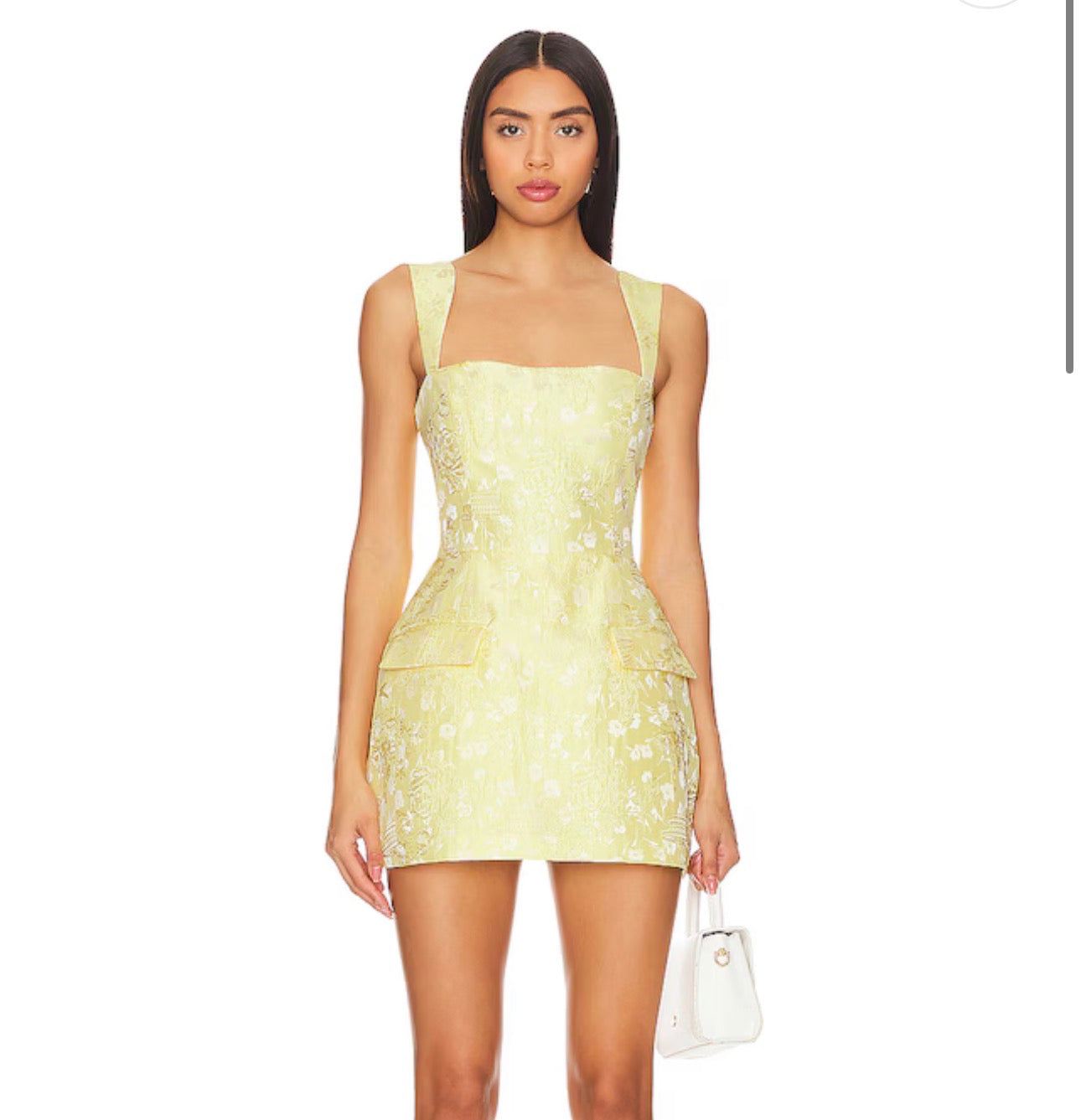 Amanda Uprichard Bethany Romper in Yellow
