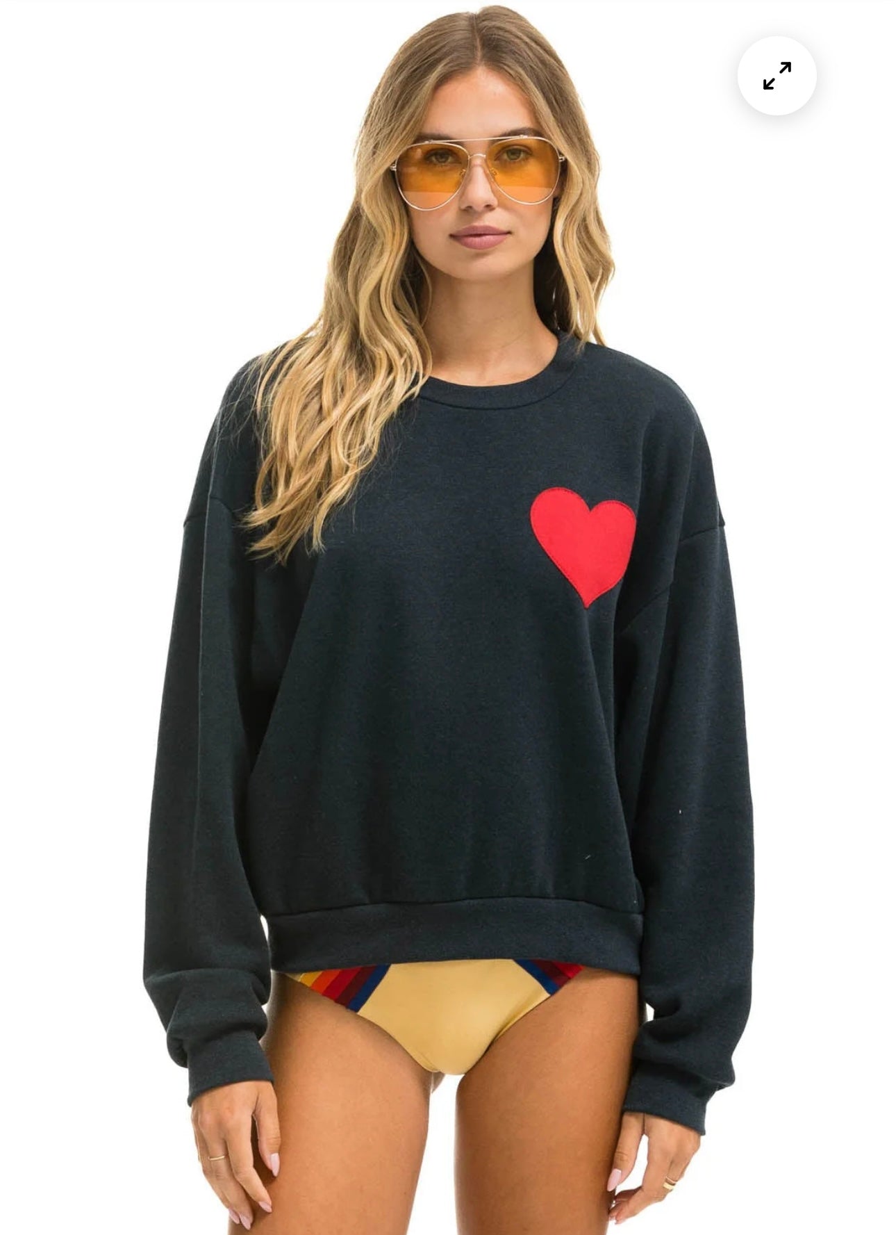 Aviator Nation Charcoal Heart Set