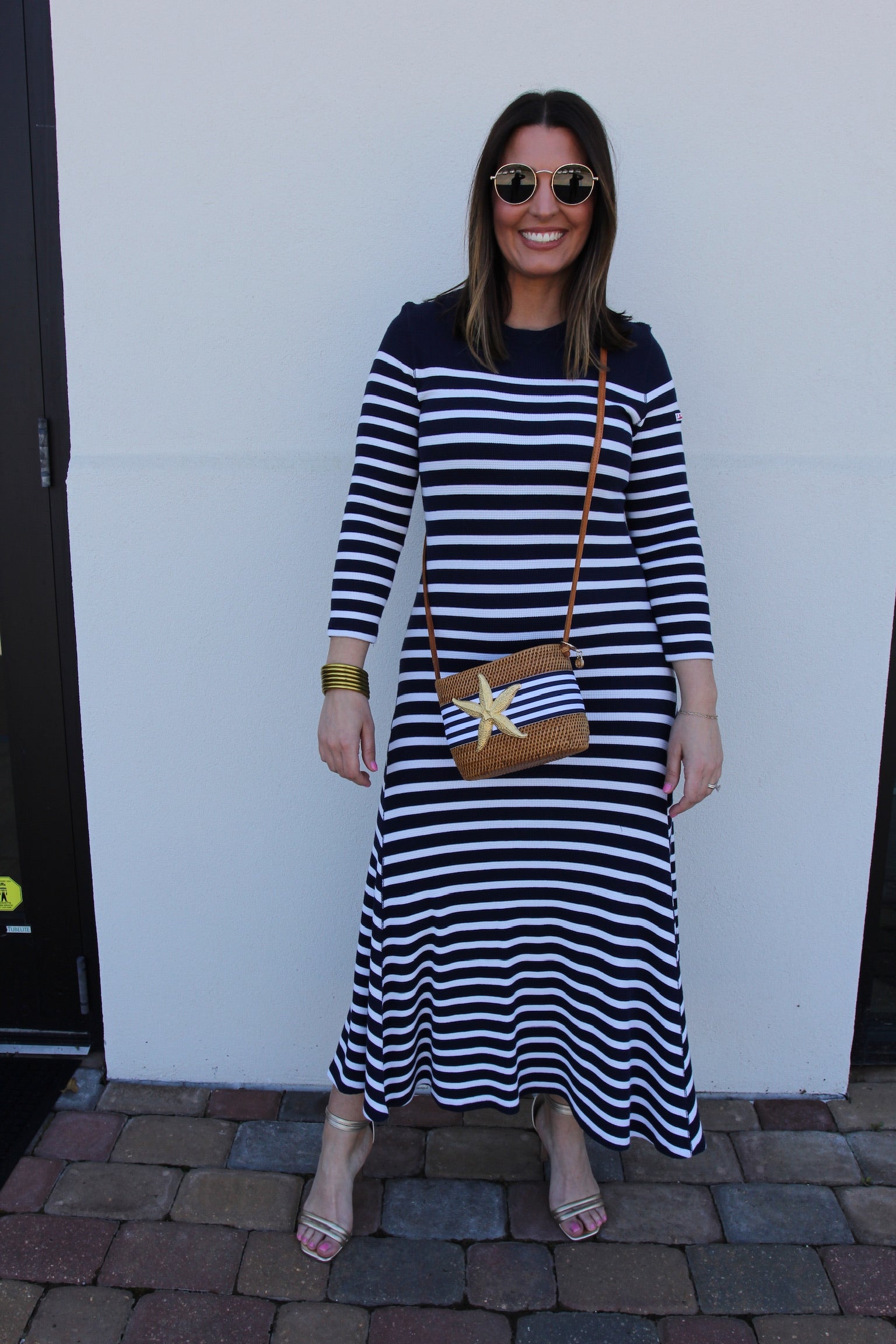 Ralph Lauren Striped Waffle Knit Dress