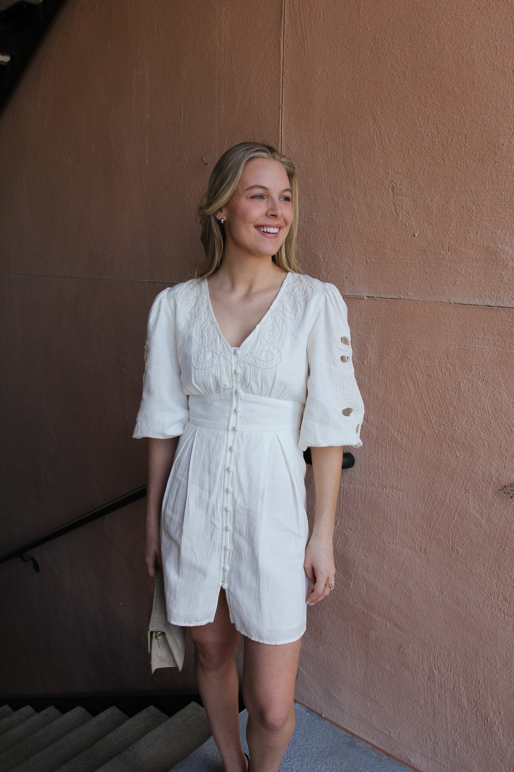 Anna Cate White Mini Dress