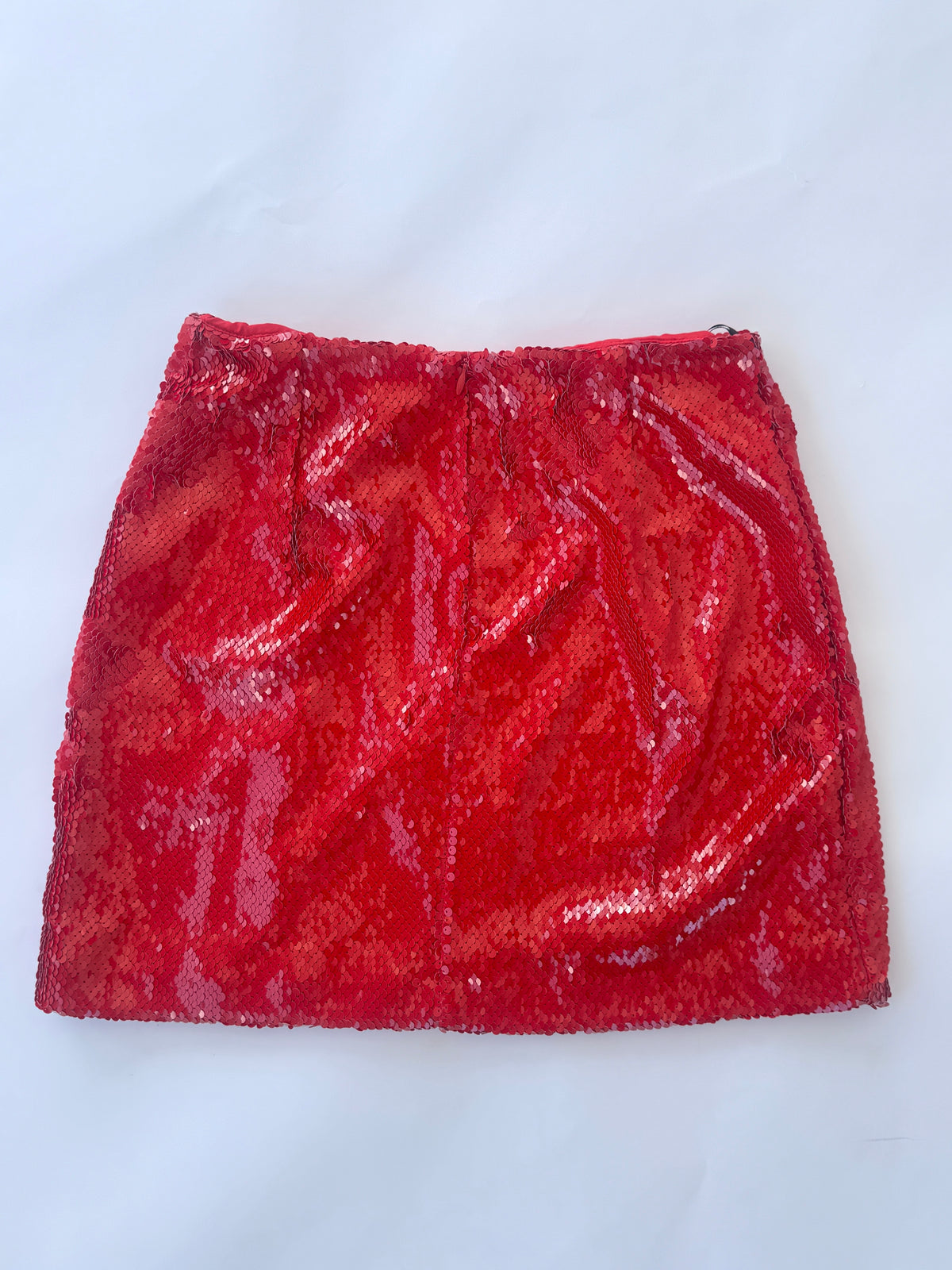 Amanda Uprichard Red Sequin Skirt
