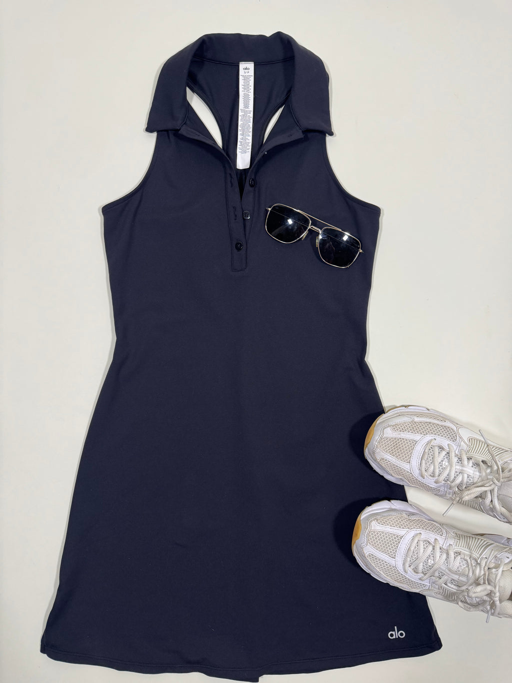 Alo collared black dress