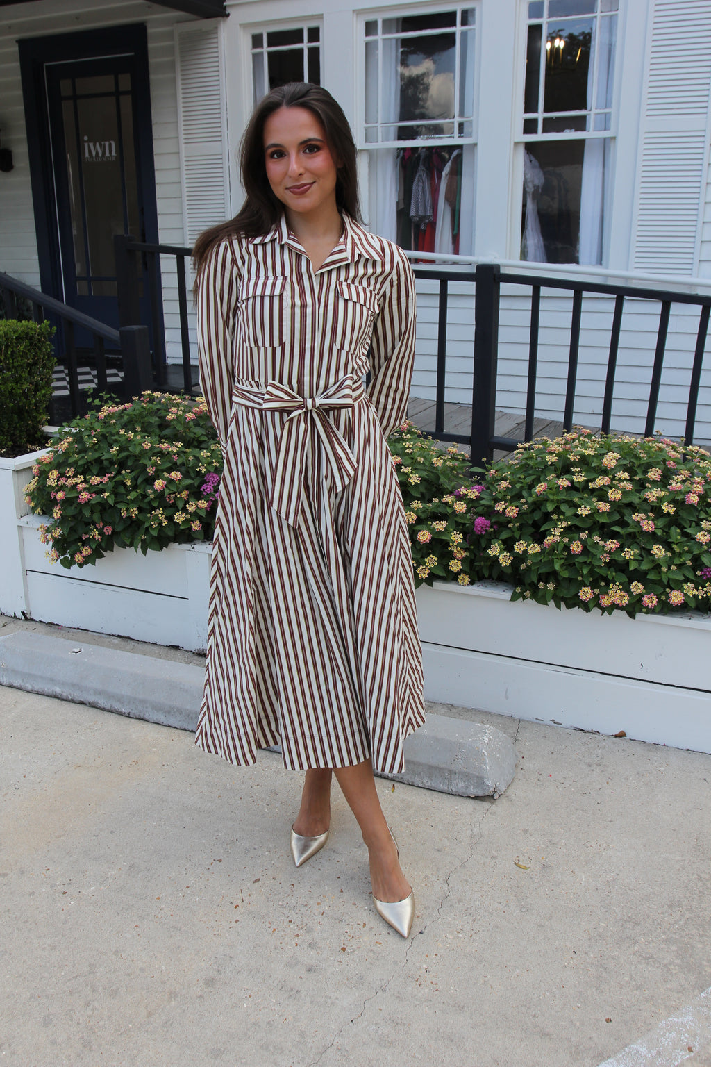 Zara Striped Midi