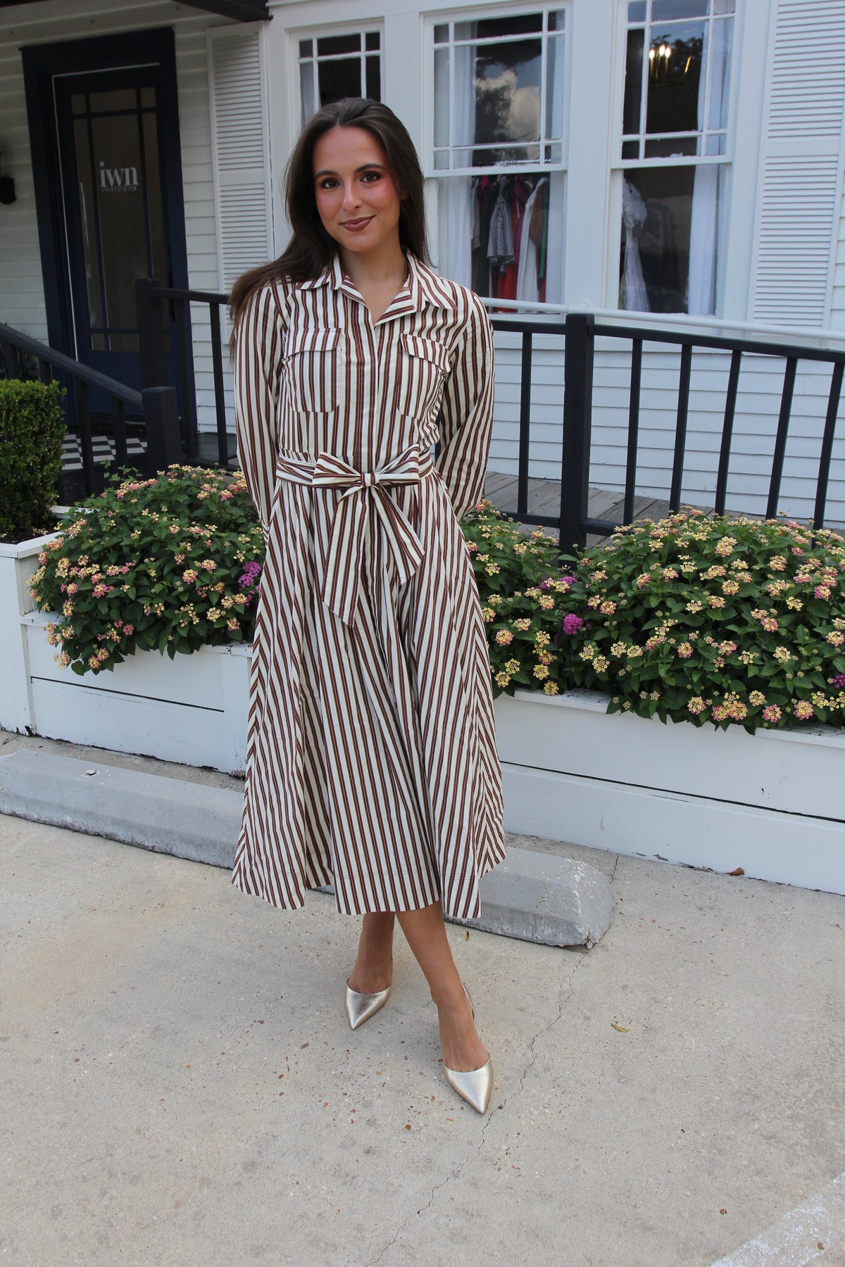 Zara Striped Midi