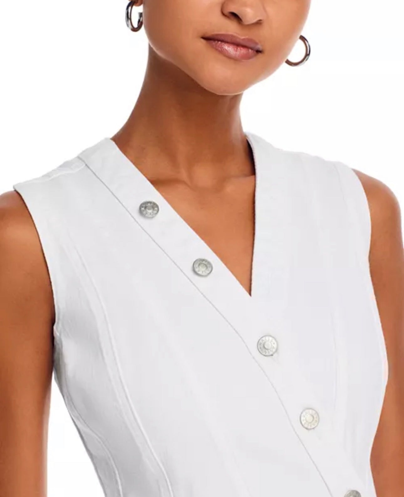 Rails White Strand Denim Dress