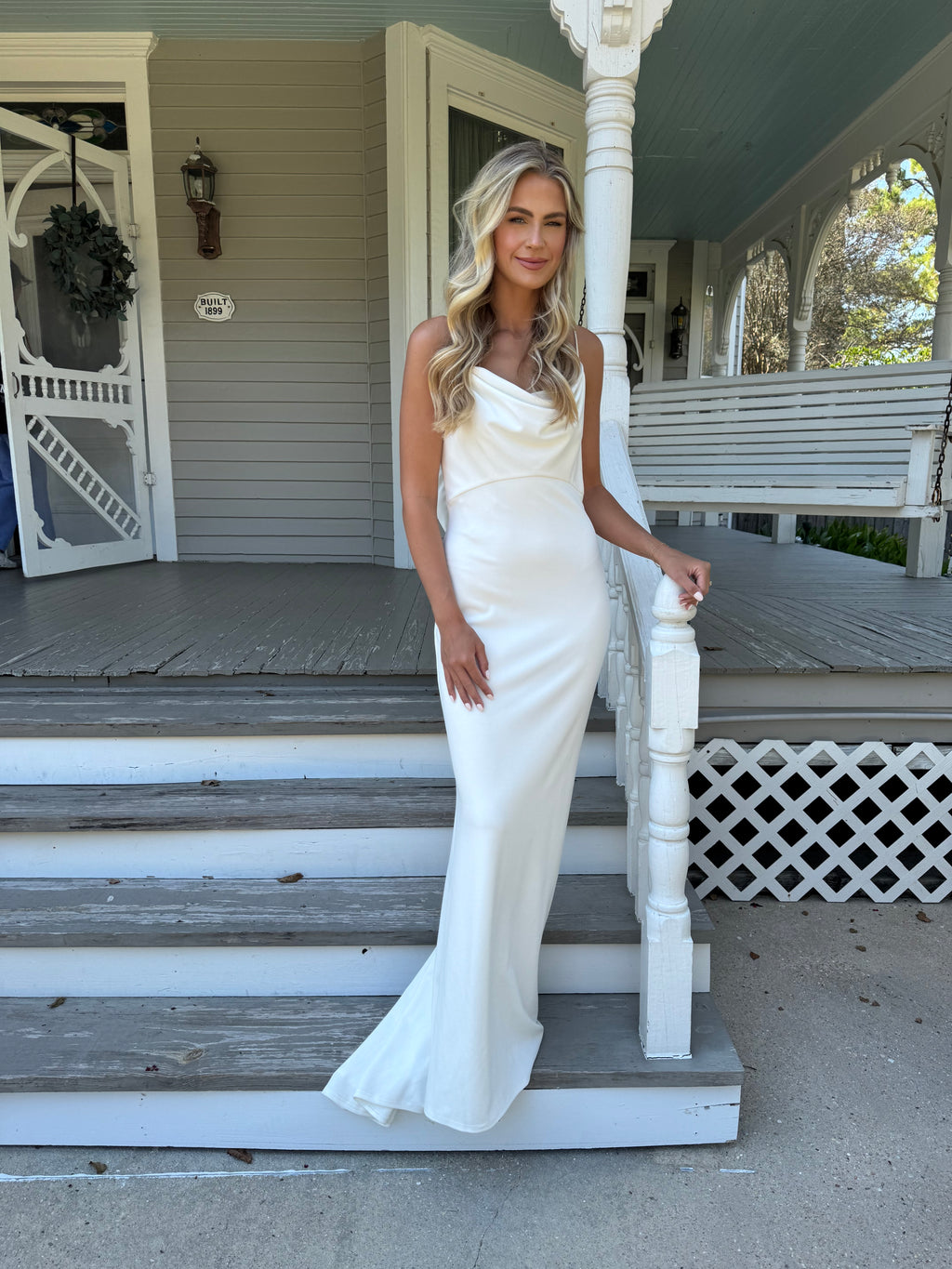 Shoji Silk White Gown