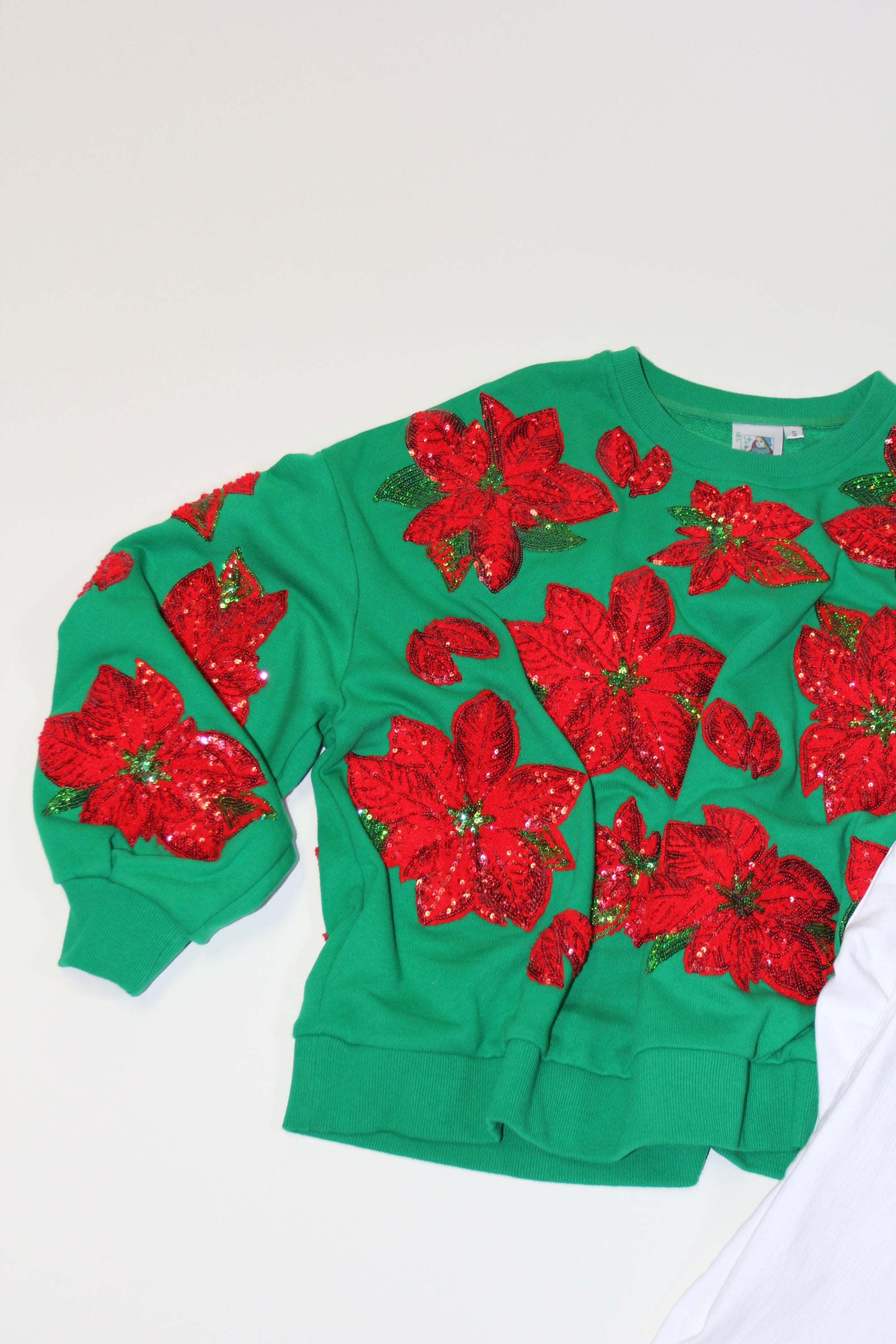 QOS Christmas Poinsettia Sweatshirt