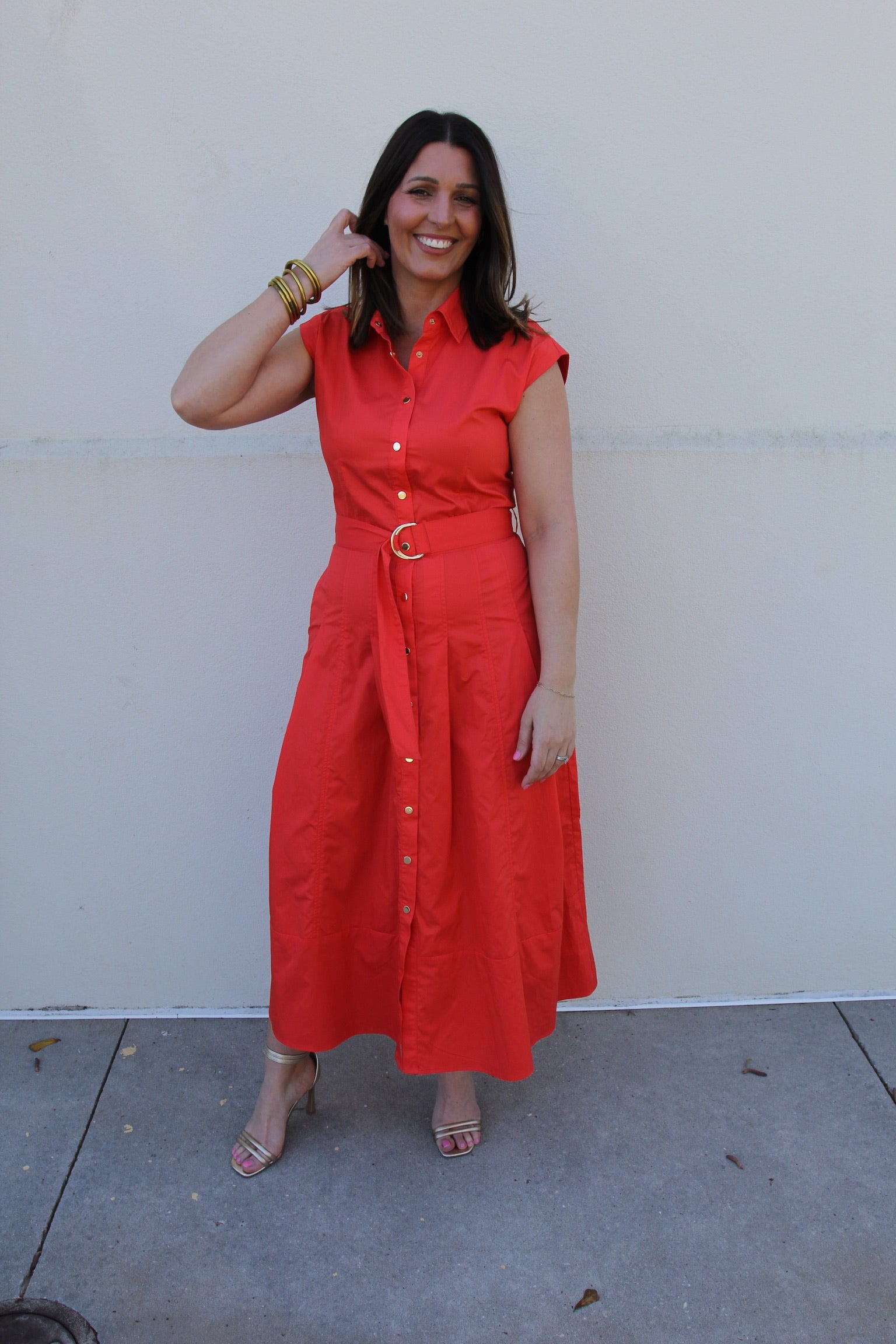 NWT Karina Grimaldi Mara Red Dress