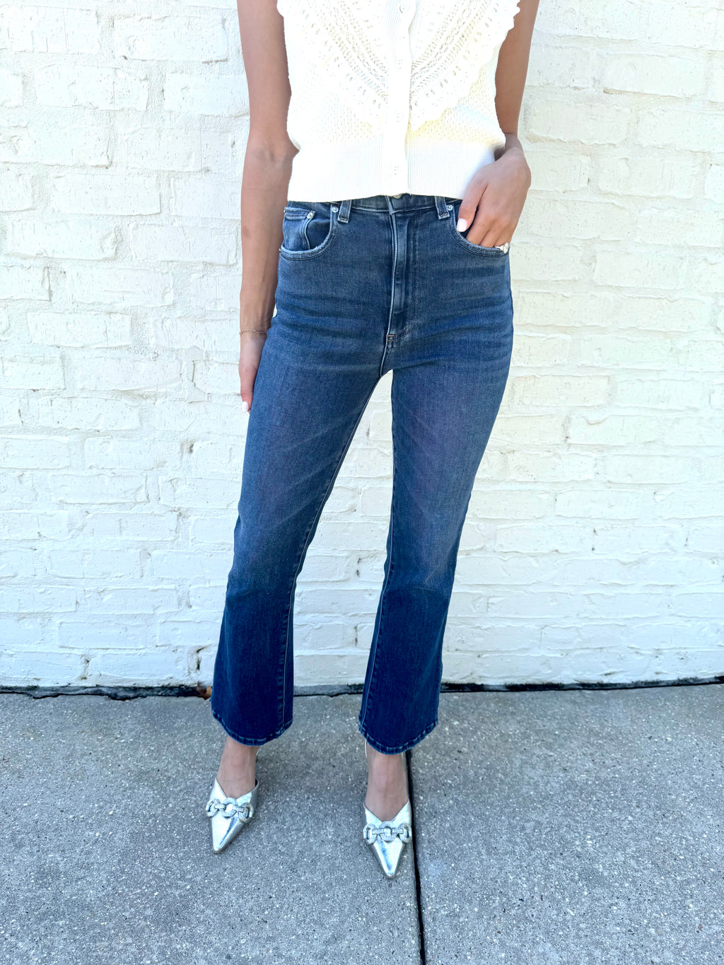 Le Jean Stella Crop Flare