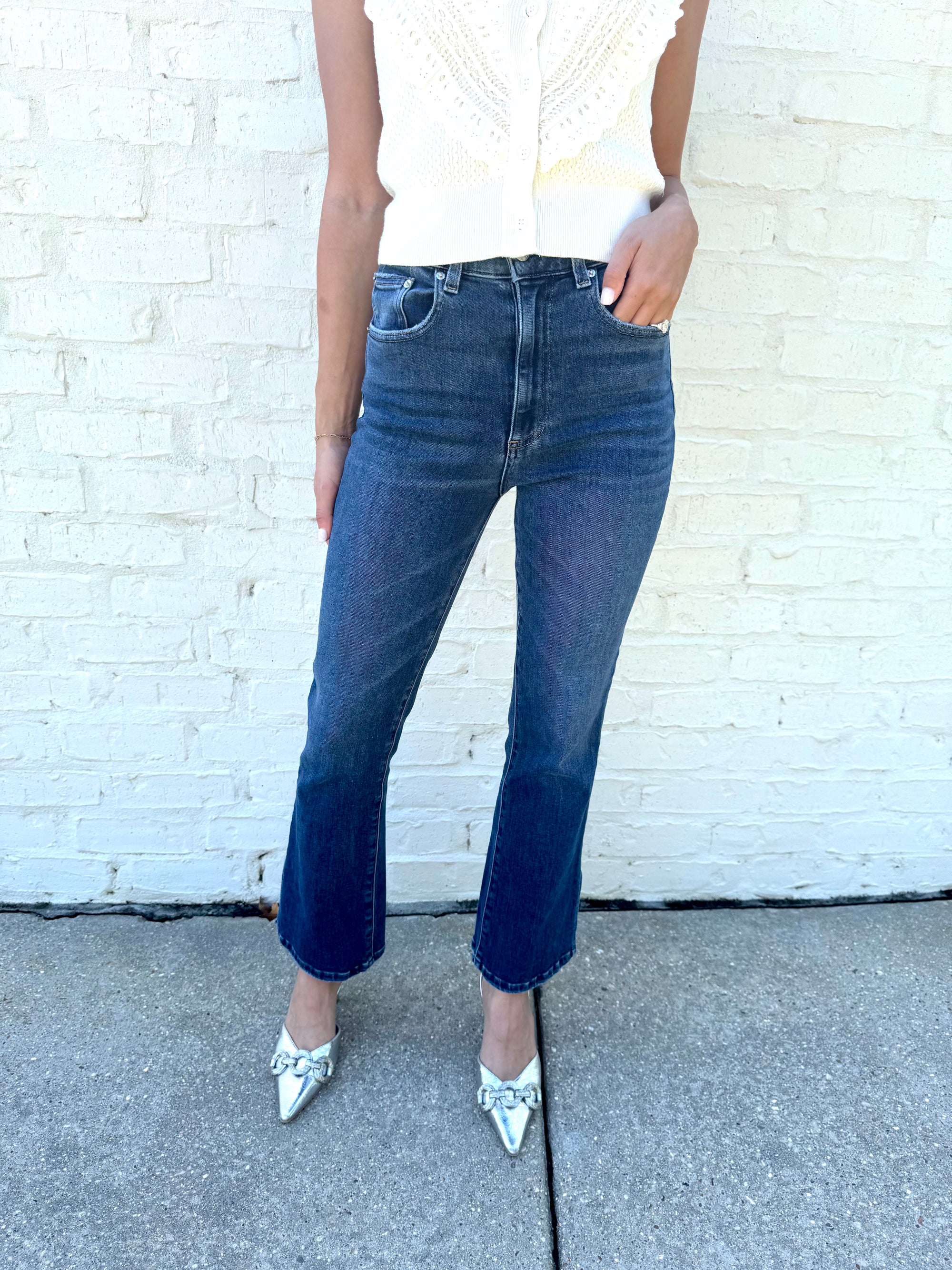 Le Jean Stella Crop Flare