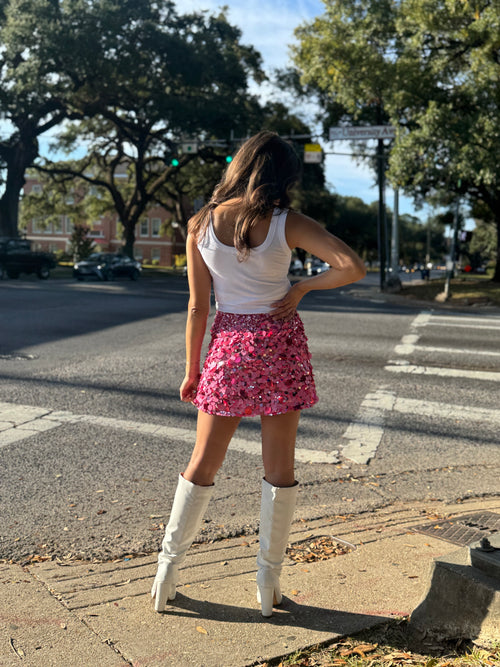 AJE - Pink Sequin Skirt