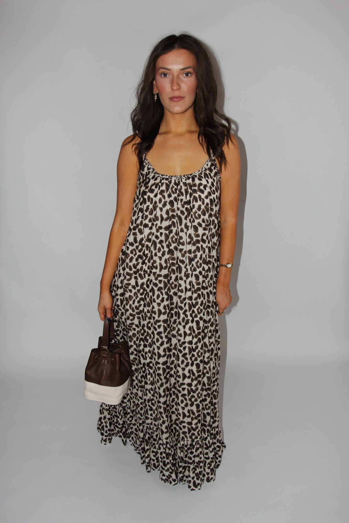 Vetiver Dance Away Leopard Sundress