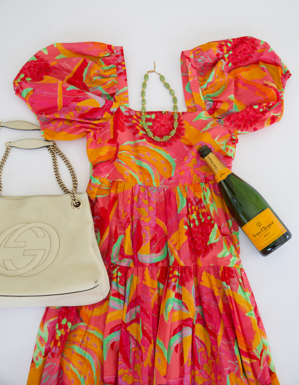 Farm Rio Puff Sleeve Midi