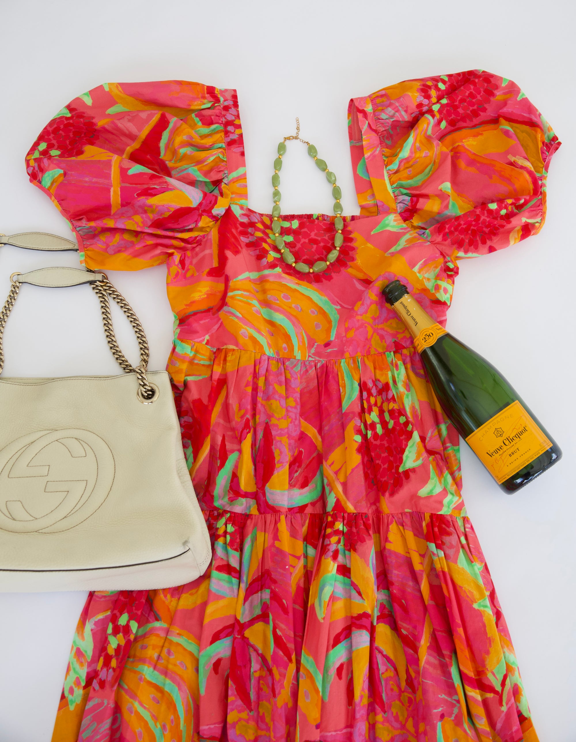 Farm Rio Puff Sleeve Midi