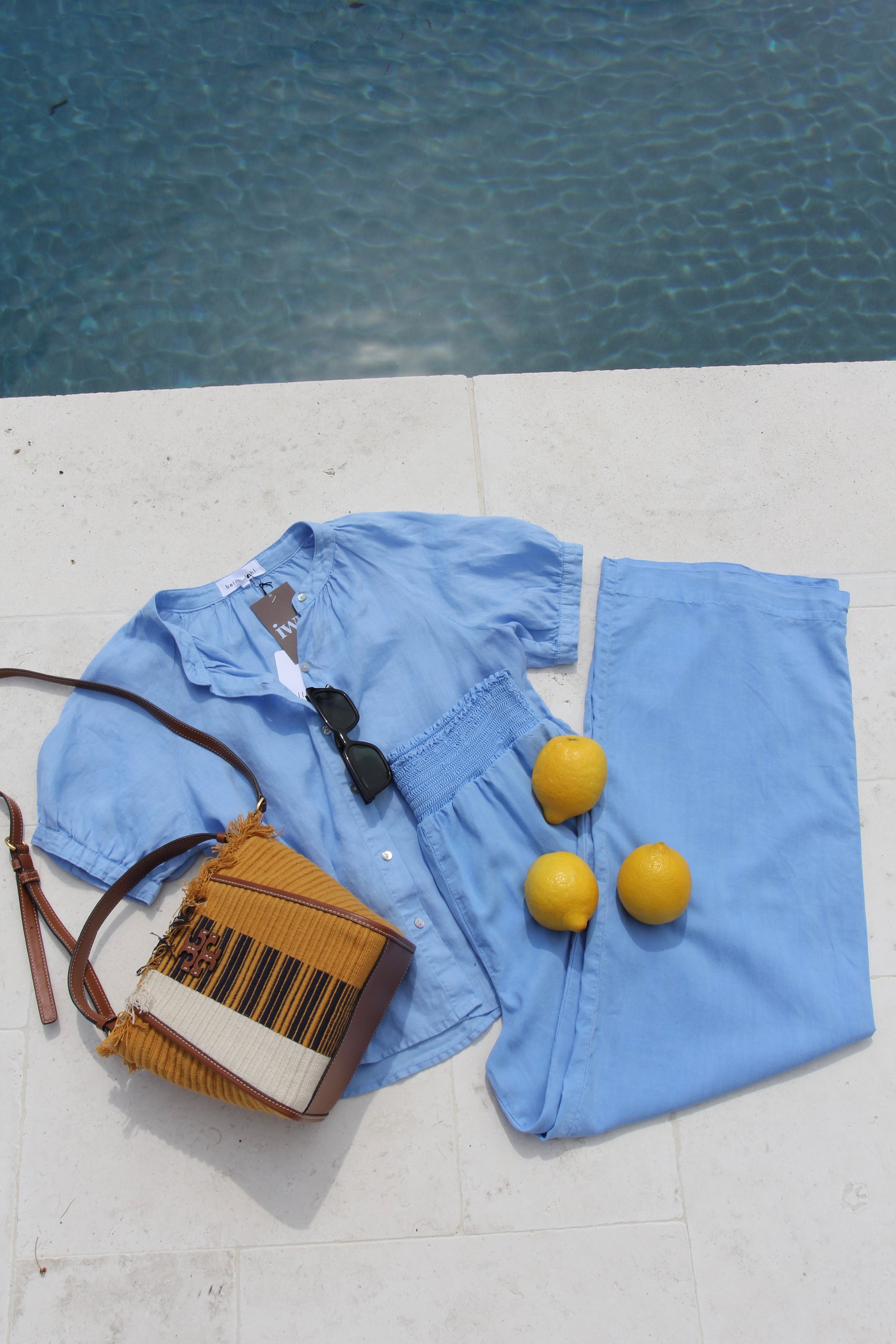 Bella Dahl Blue Raglan Top