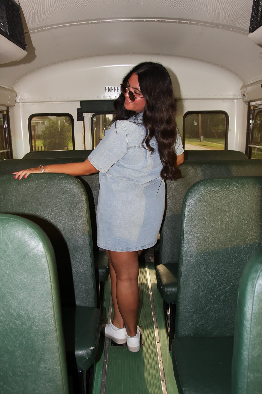 Denim Mini Shift Dress