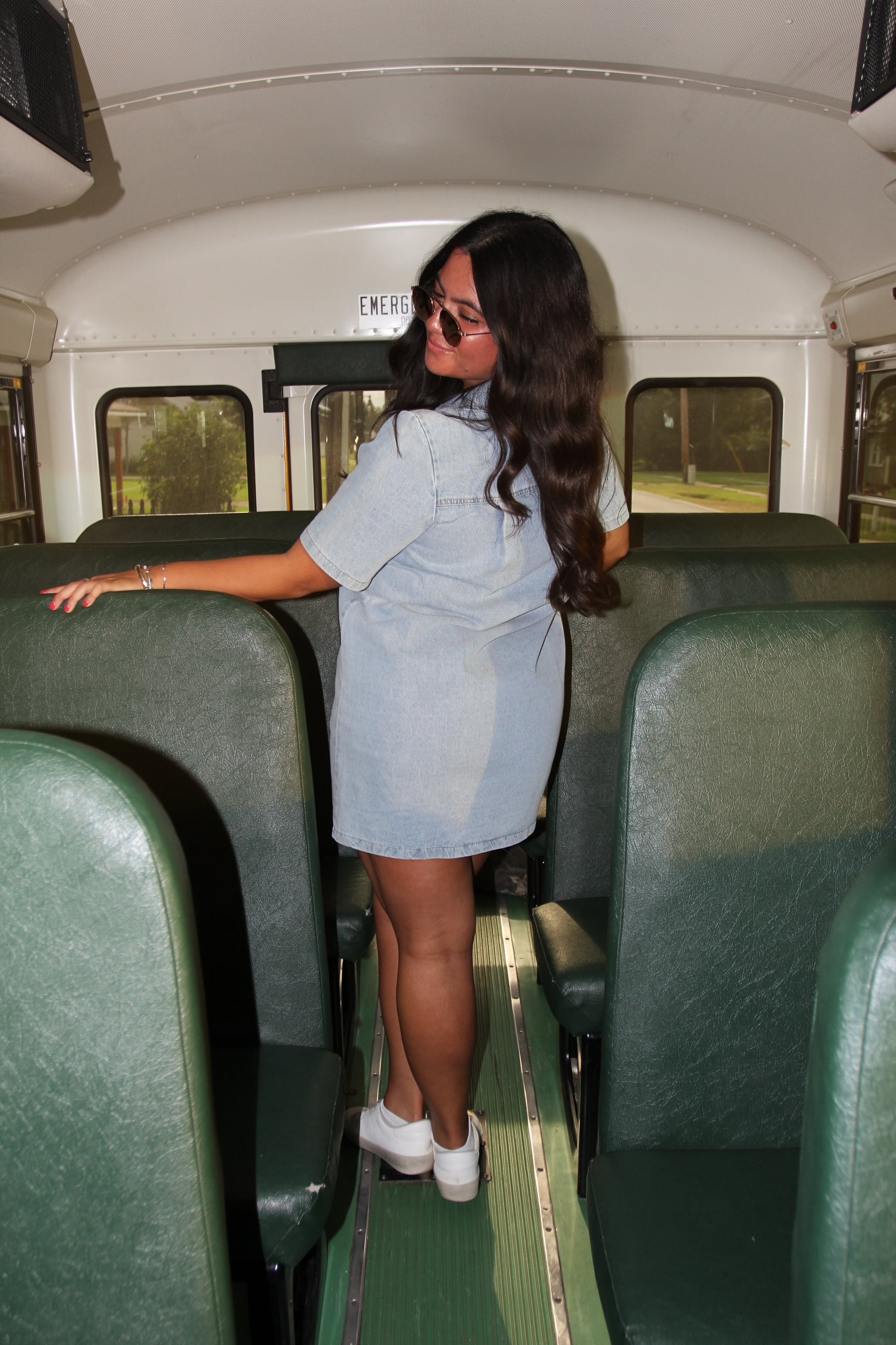 Denim Mini Shift Dress