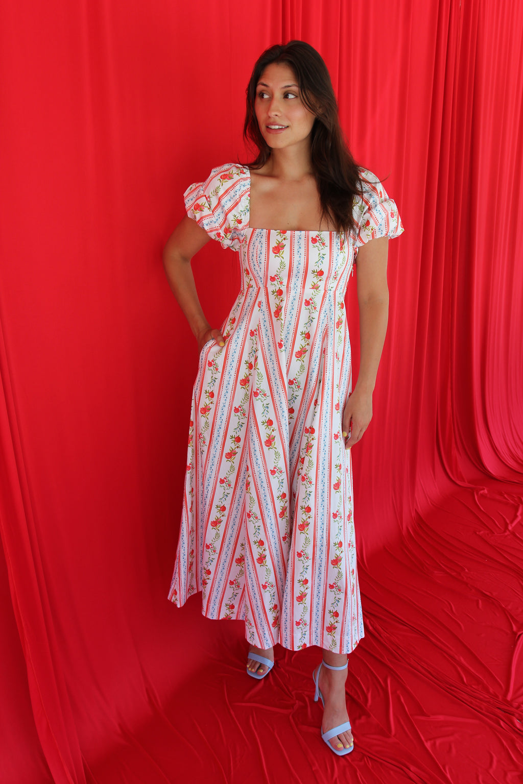 Hill House Red + White Maxi