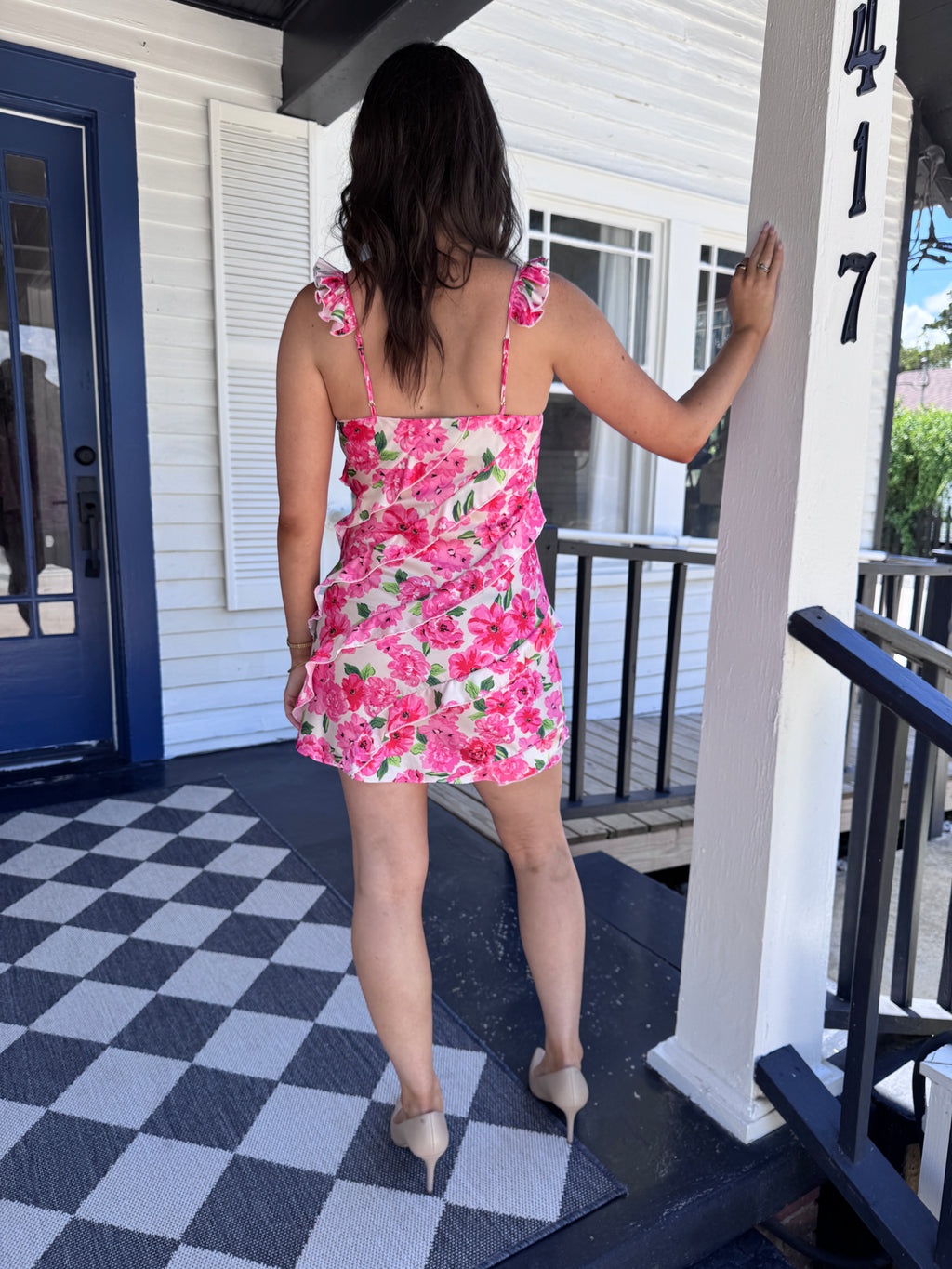 SHOW ME YOUR MUMU ROSA RUFFLE MINI DRESS