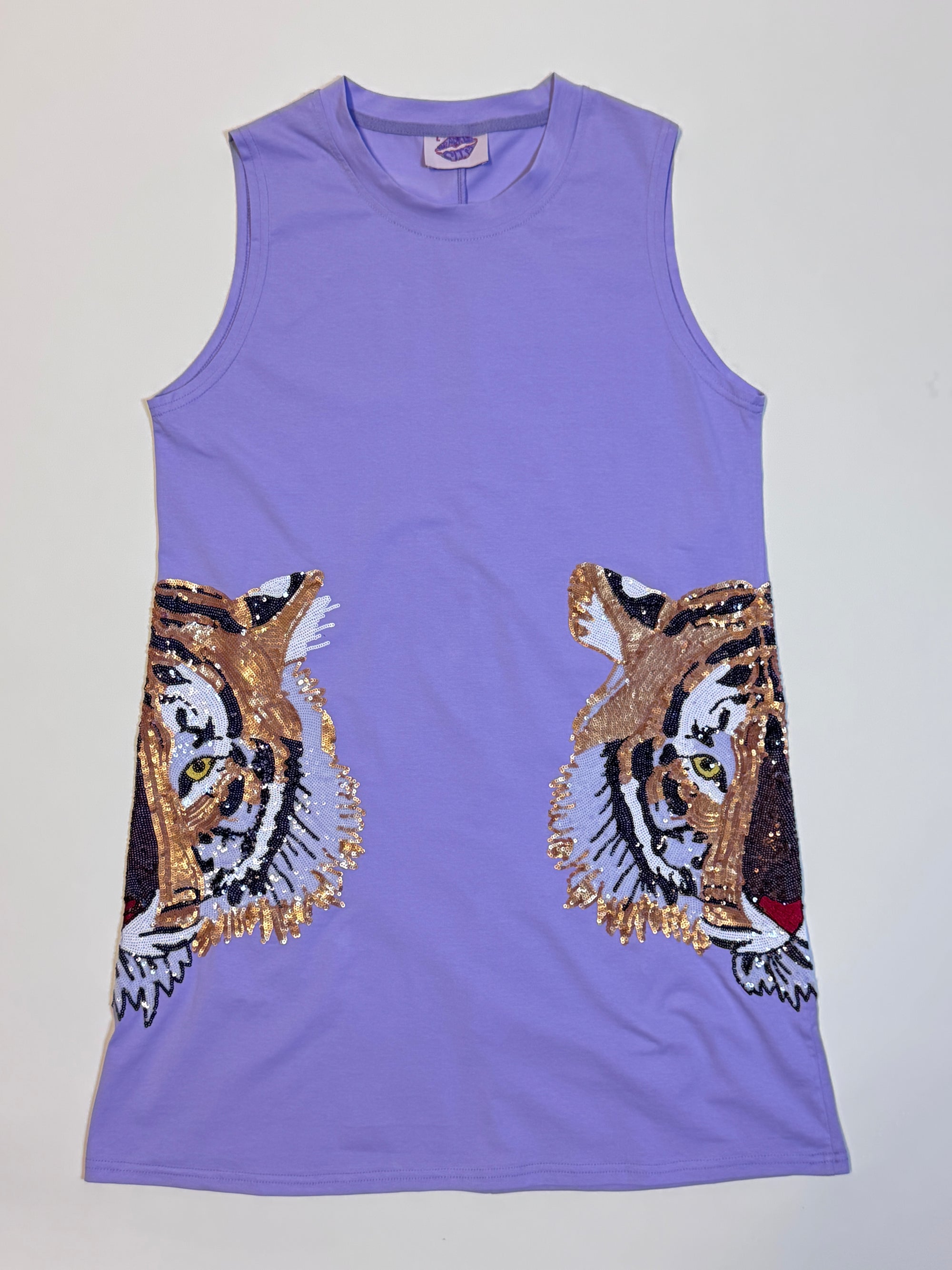 Sparkle City Tiger Head Tank Dress